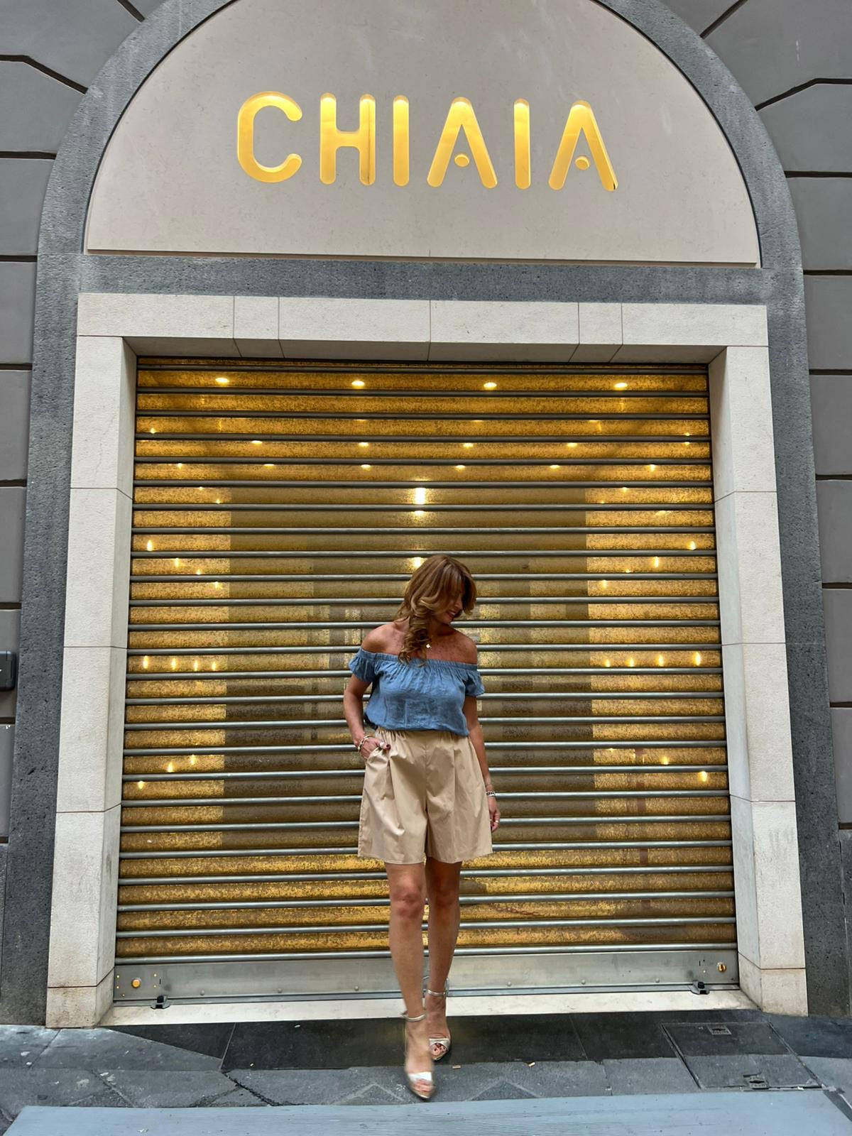 Shorts al ginocchio tinta unita “Lilia” Imperial