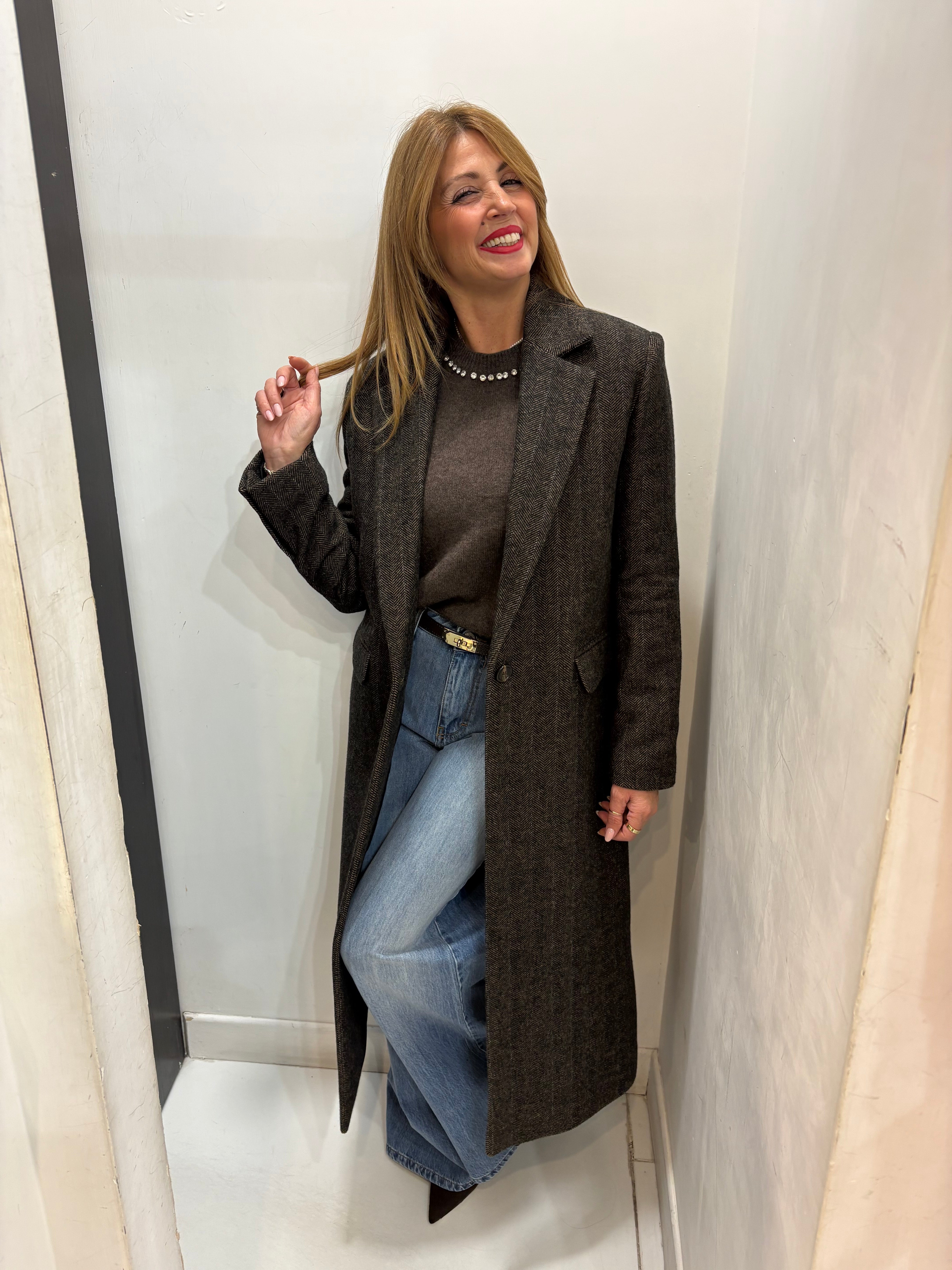 Cappotto spigato stile uomo Hanita