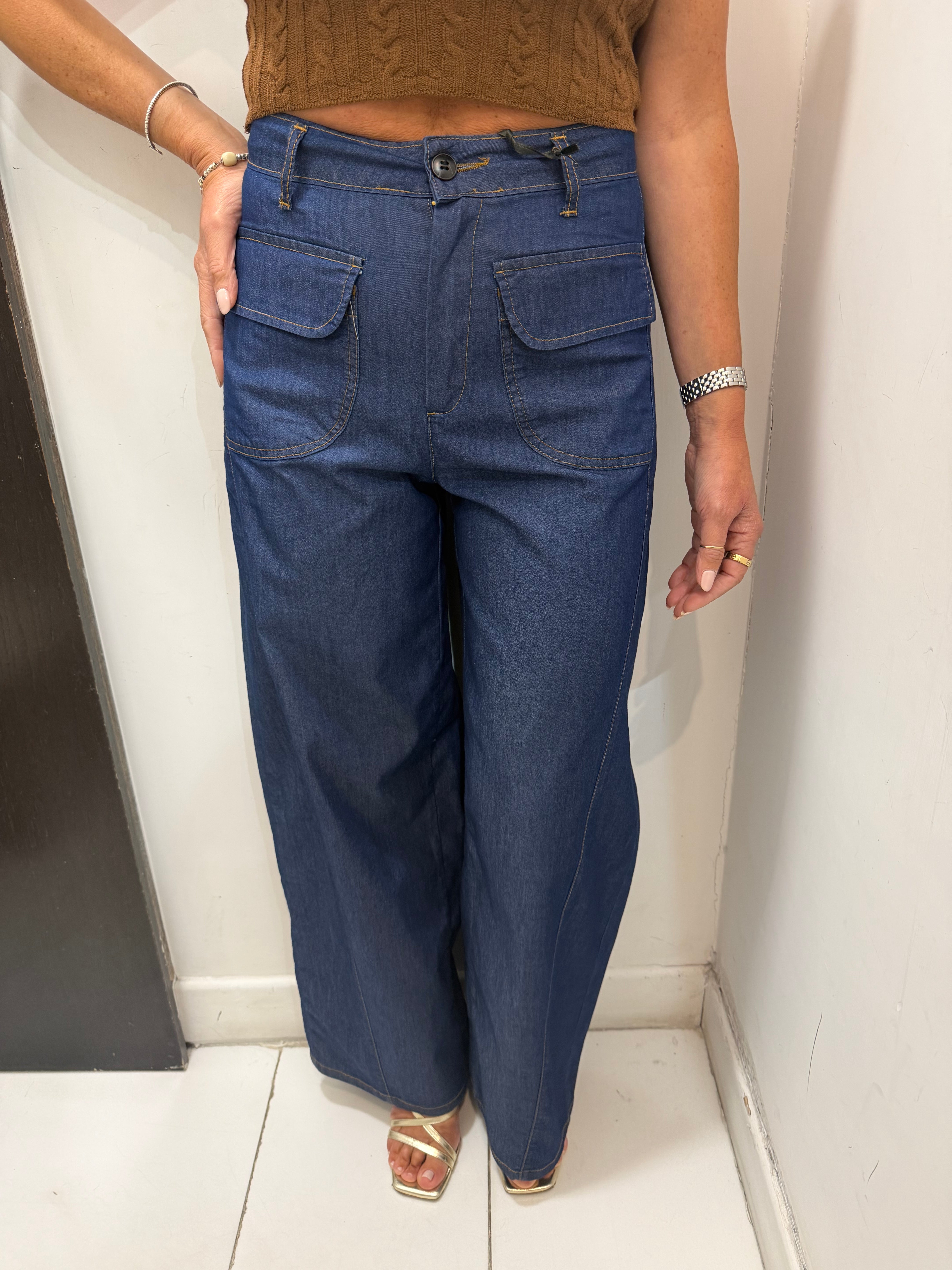 Jeans barrel con tasche utility Emisphere