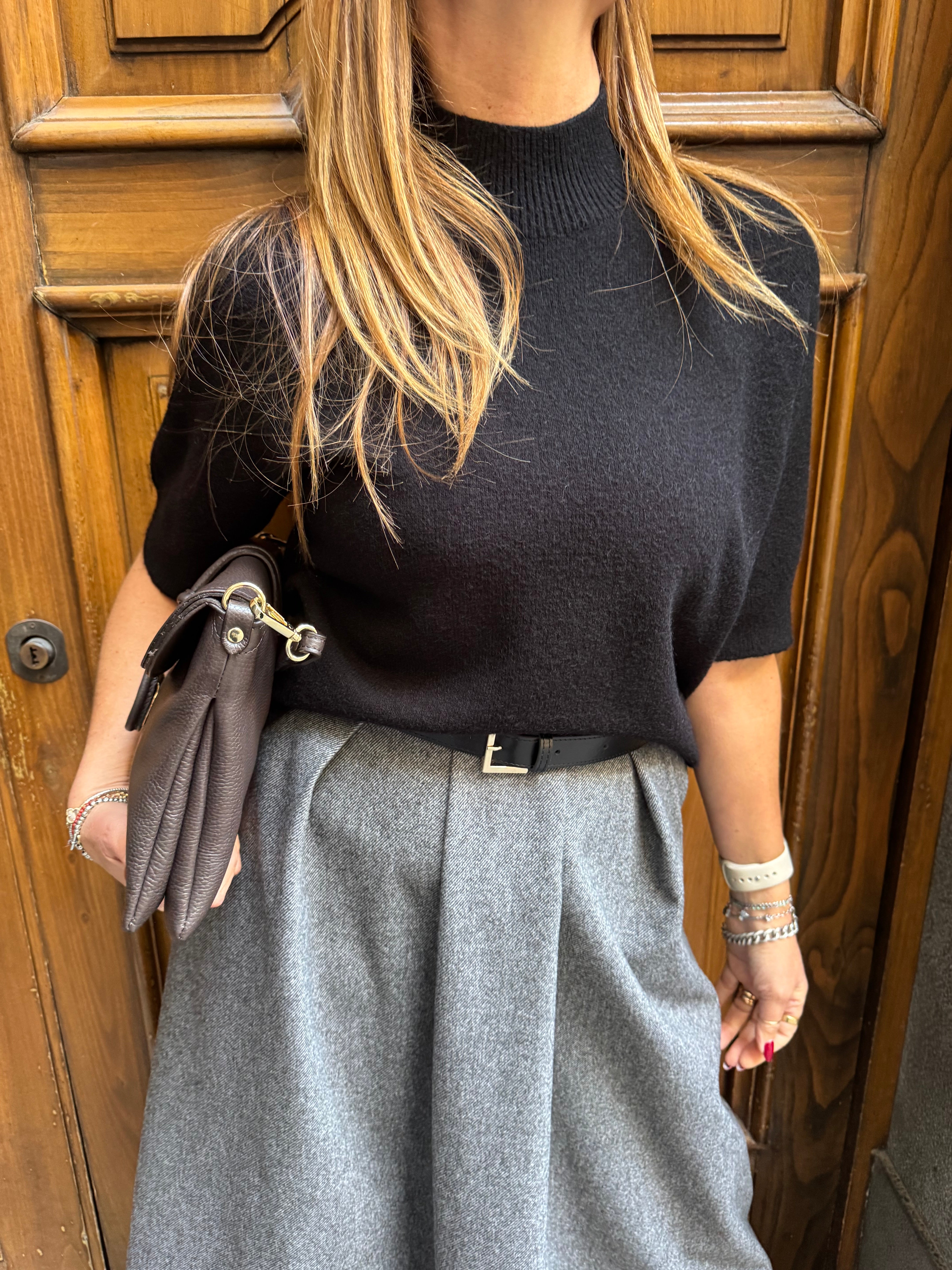 Maglione over con maniche ampie e collo alto Imperial