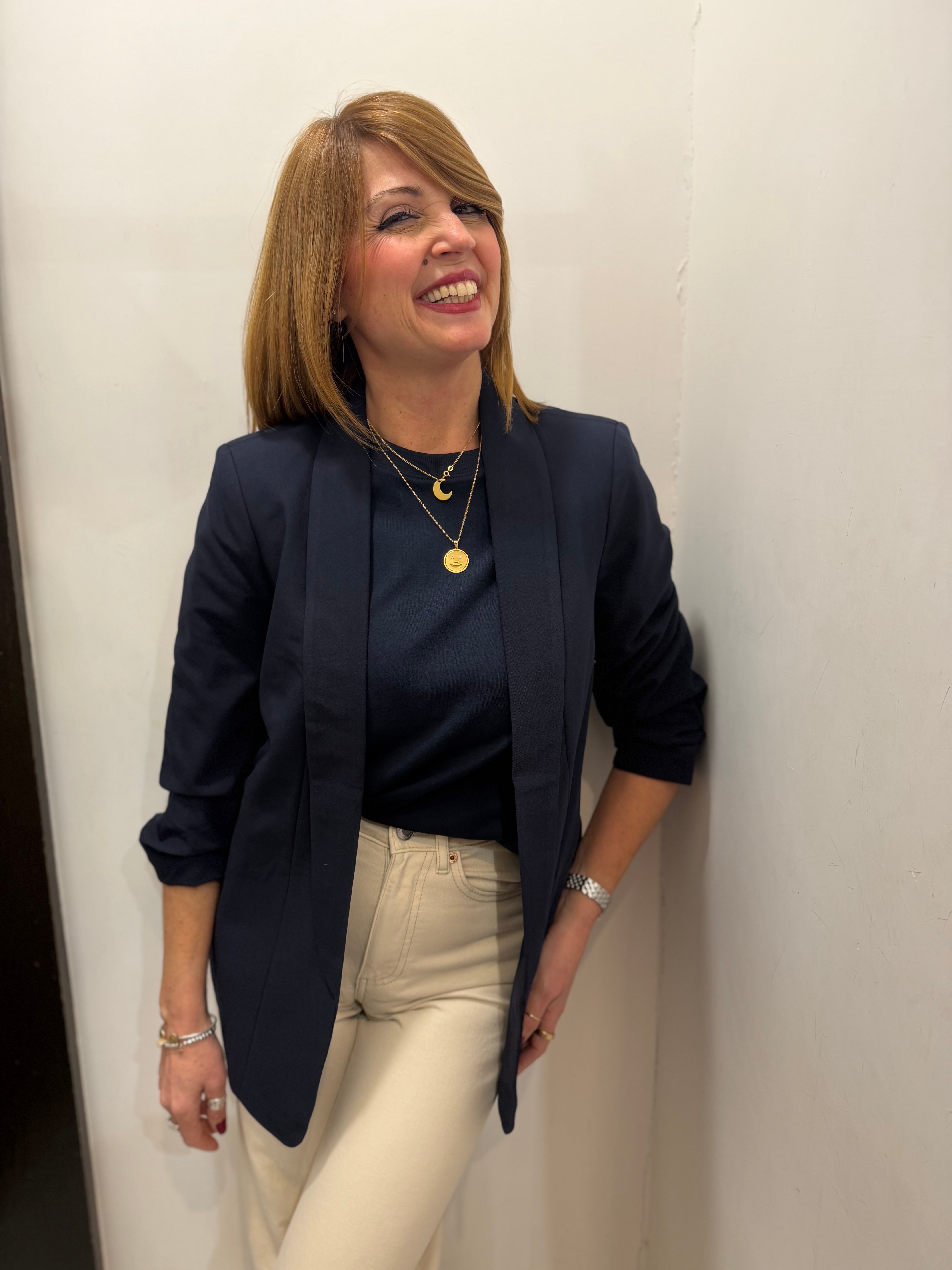 Blazer con manica arricciata Pieces