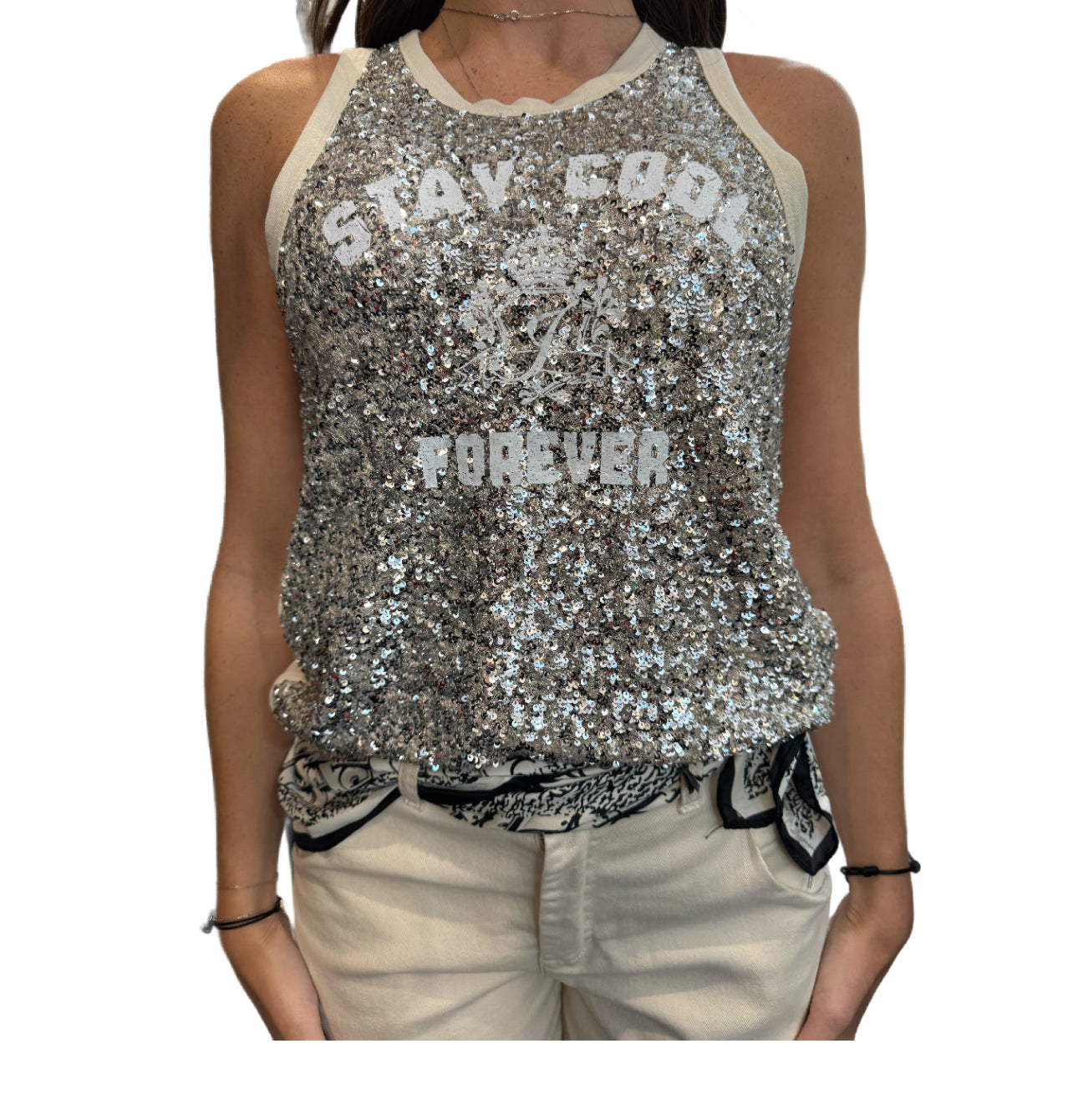 Canotta con paillettes Imperial