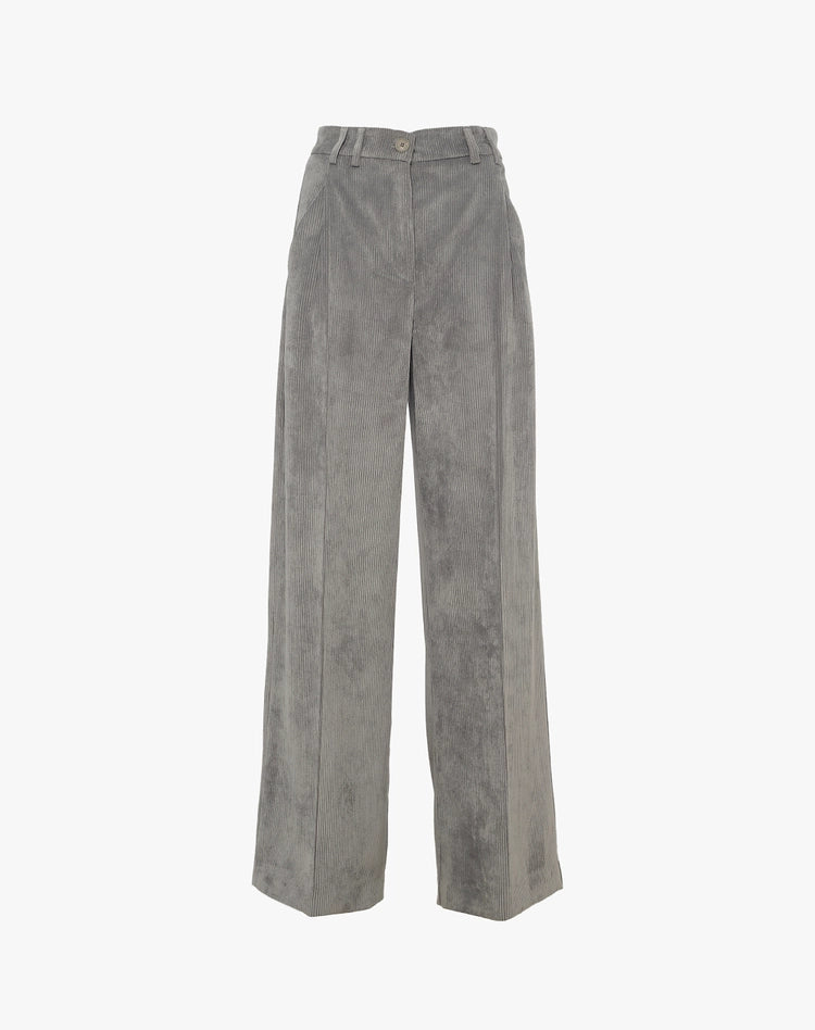 Pantalone straight in velluto a coste Manila Grace
