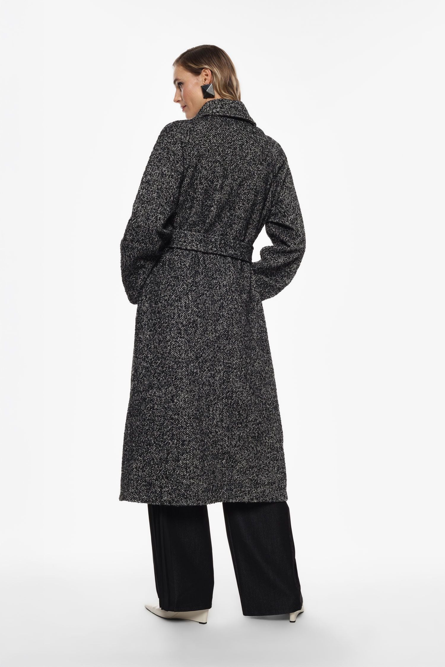 Cappotto con bottoni e cintura Imperial