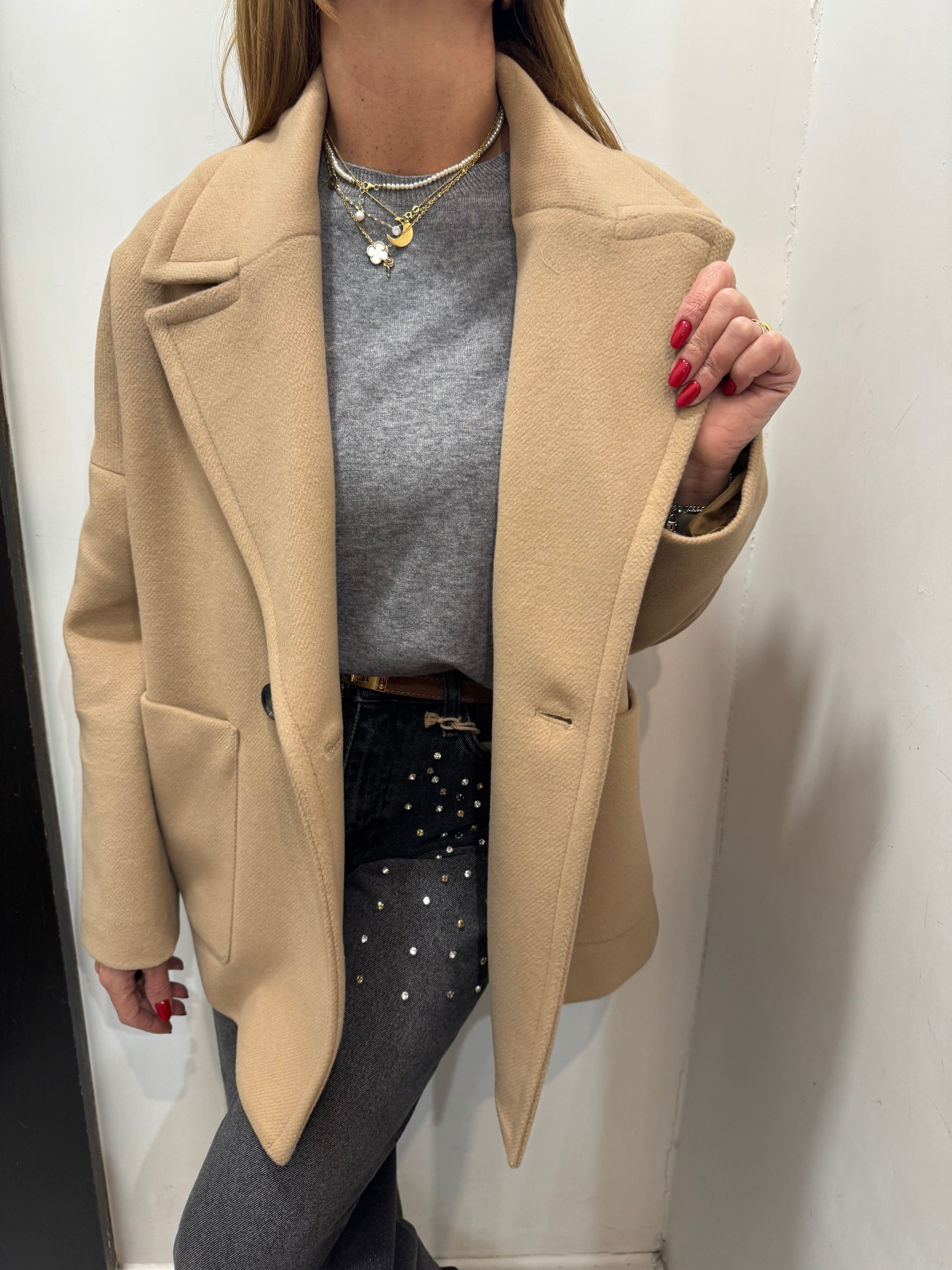 Cappotto corto doppiopetto Please