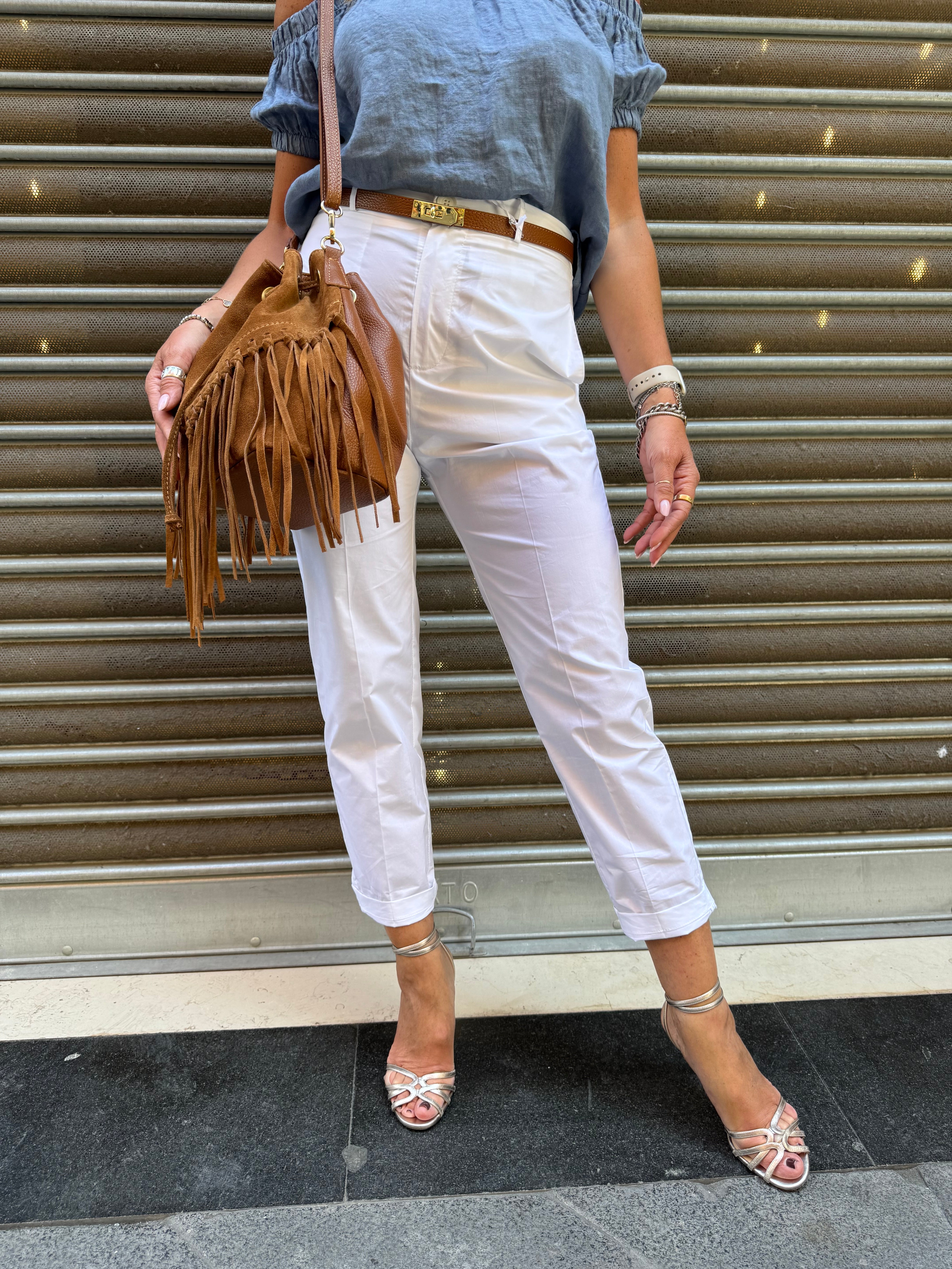 Pantalone in cotone con elastico sul retro Imperial