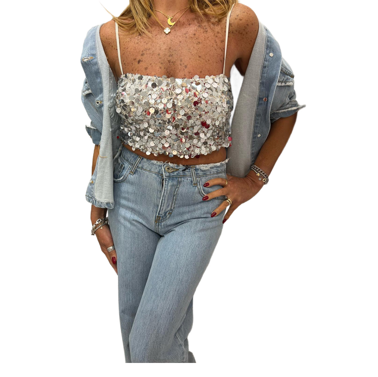 Top in paillettes Imperial