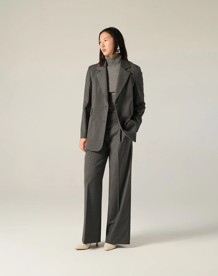 Pantalone palazzo in tessuto gessato Manila Grace