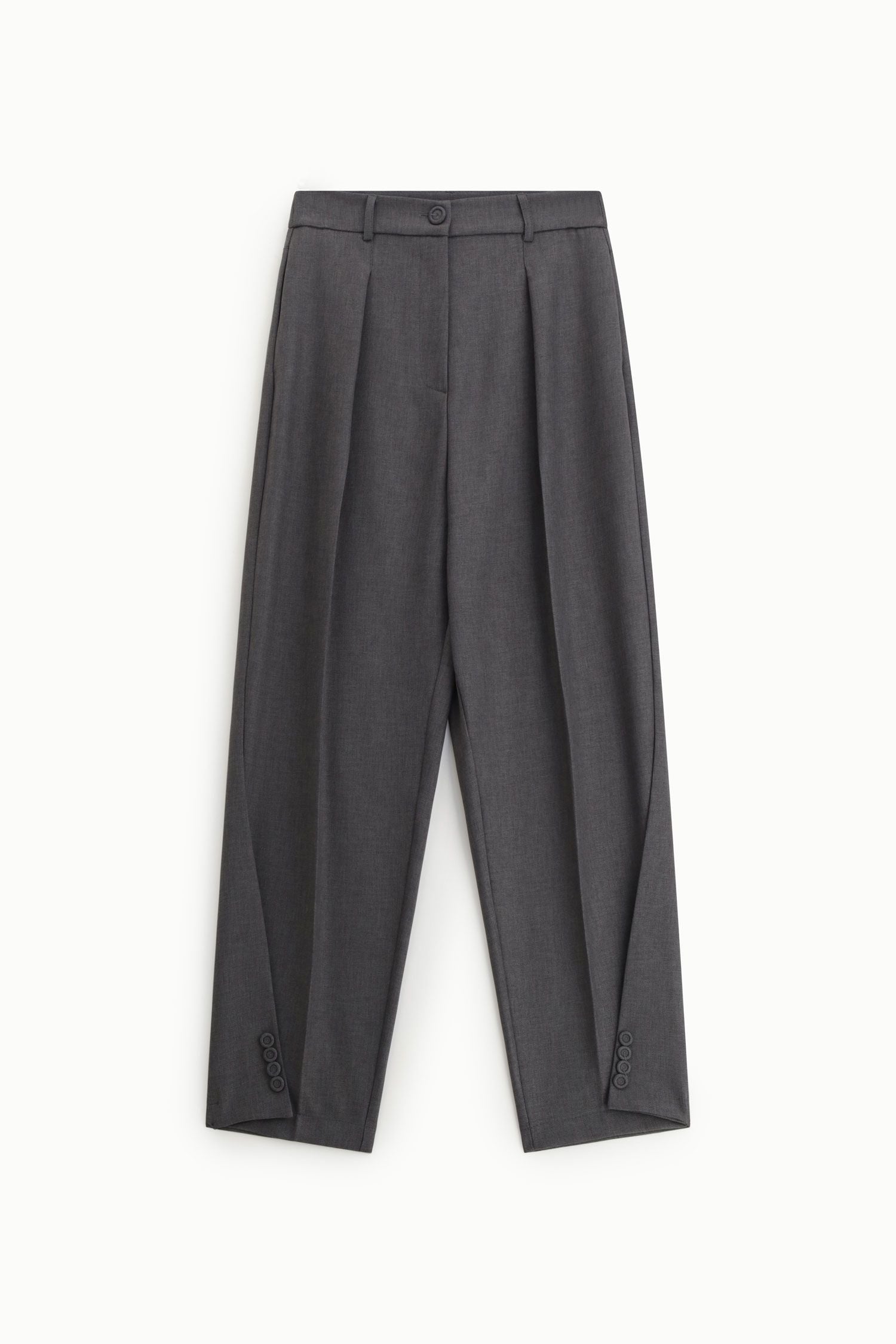 Pantaloni sartoriali ampi pinces chiusura frontale Imperial