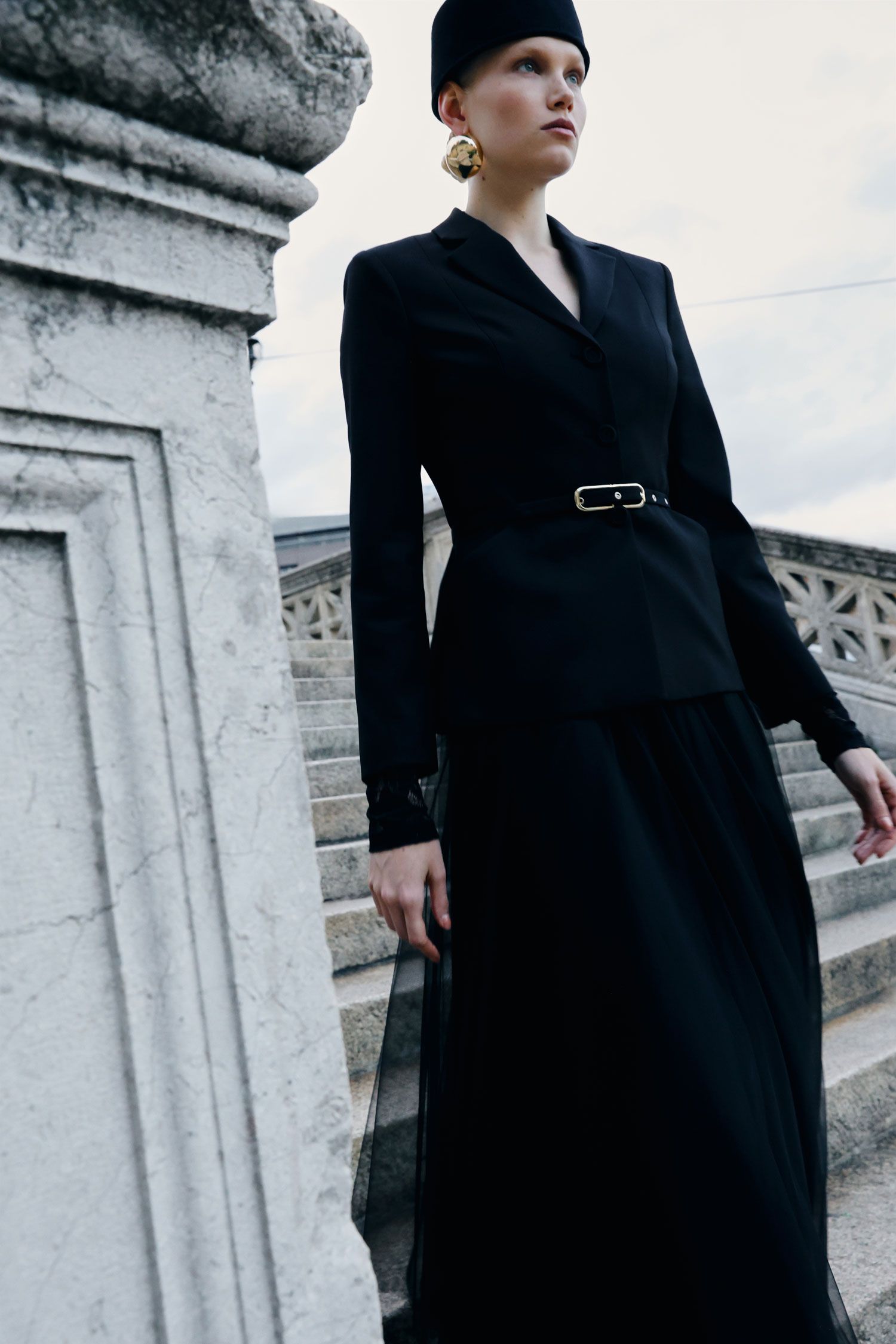 Blazer sartoriale con cintura e bottoni Imperial