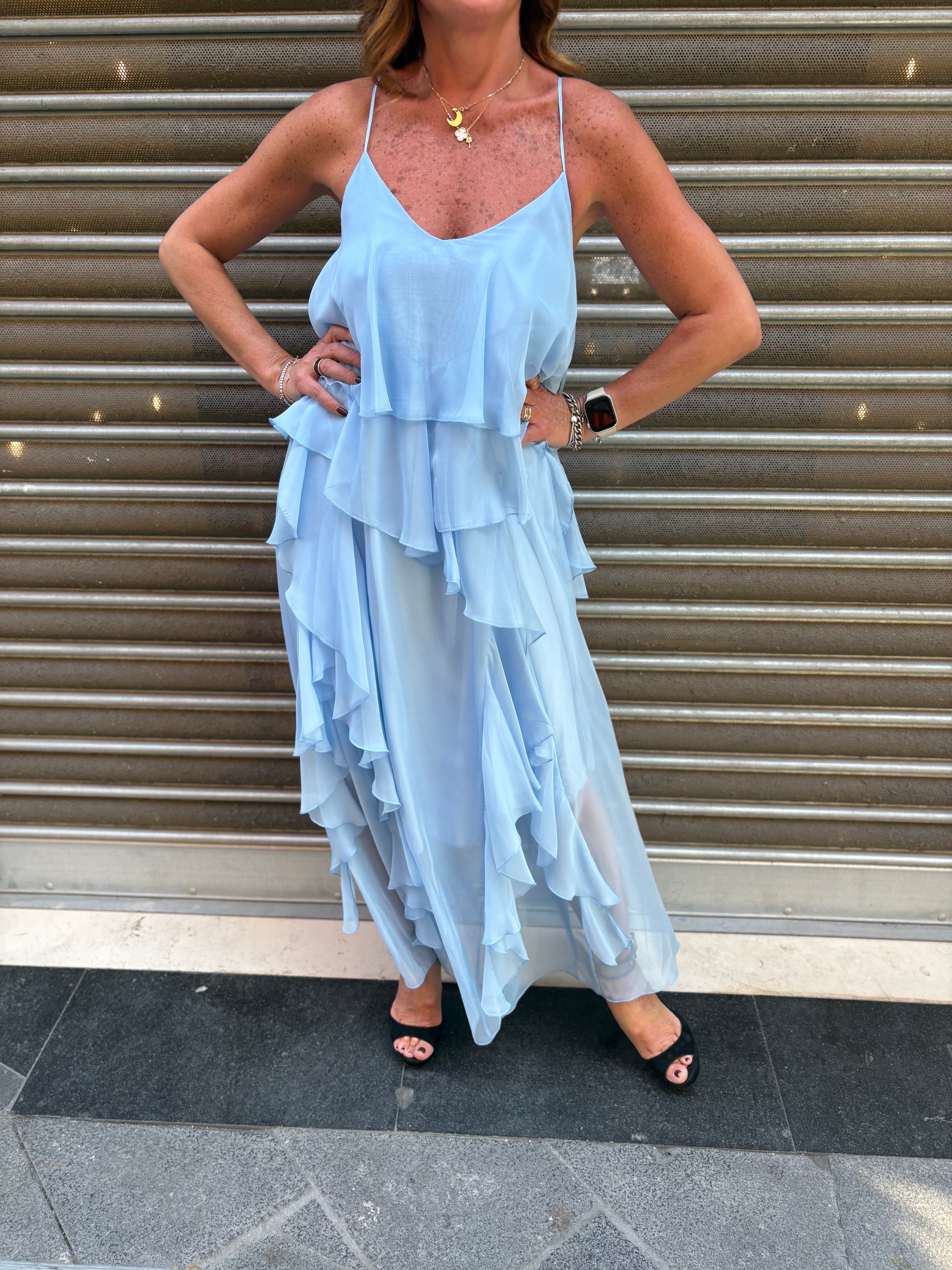 Vestito a strati con spalline sottili Imperial