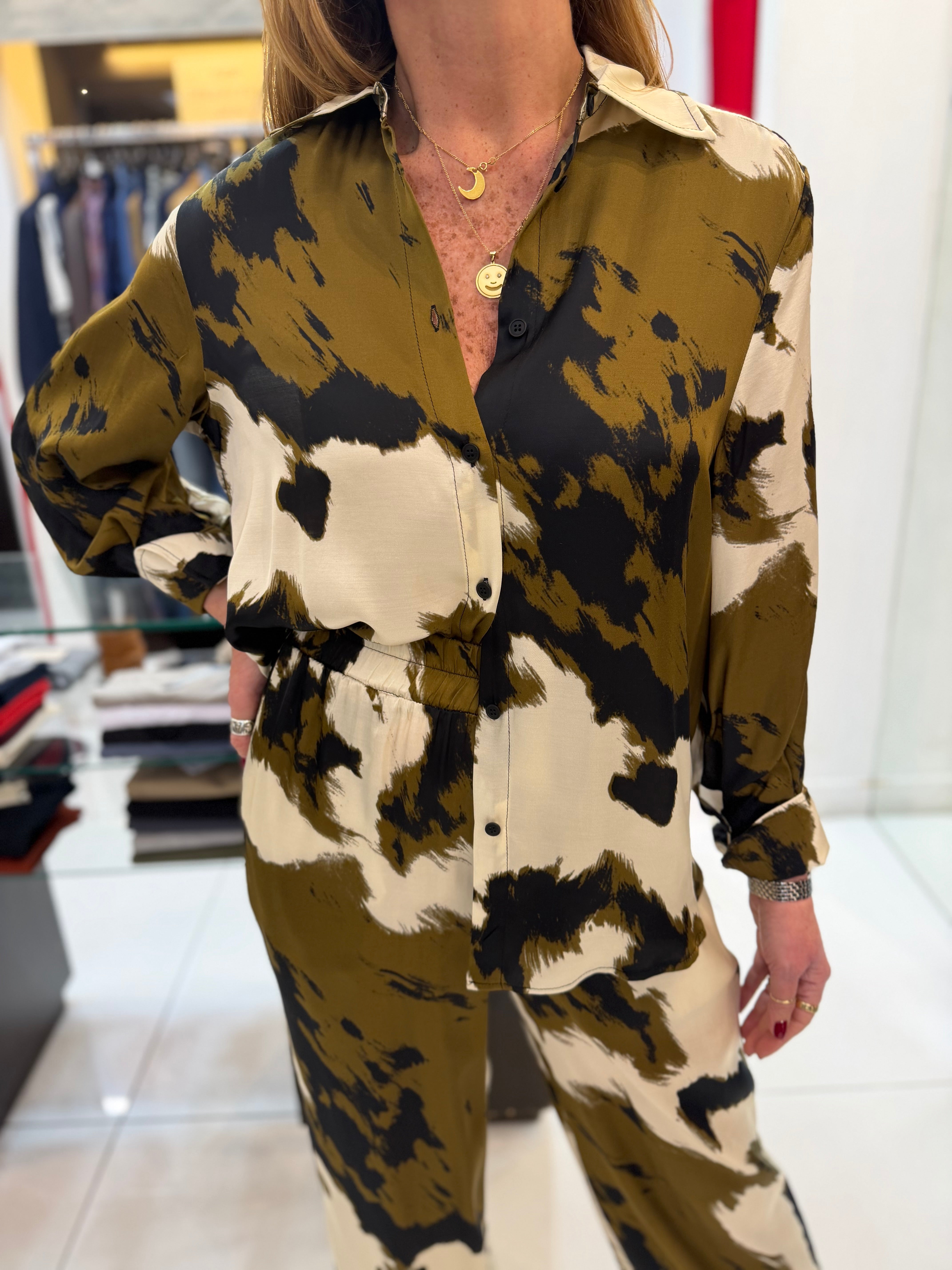 Camicia stampa astratta Kaos Jeans