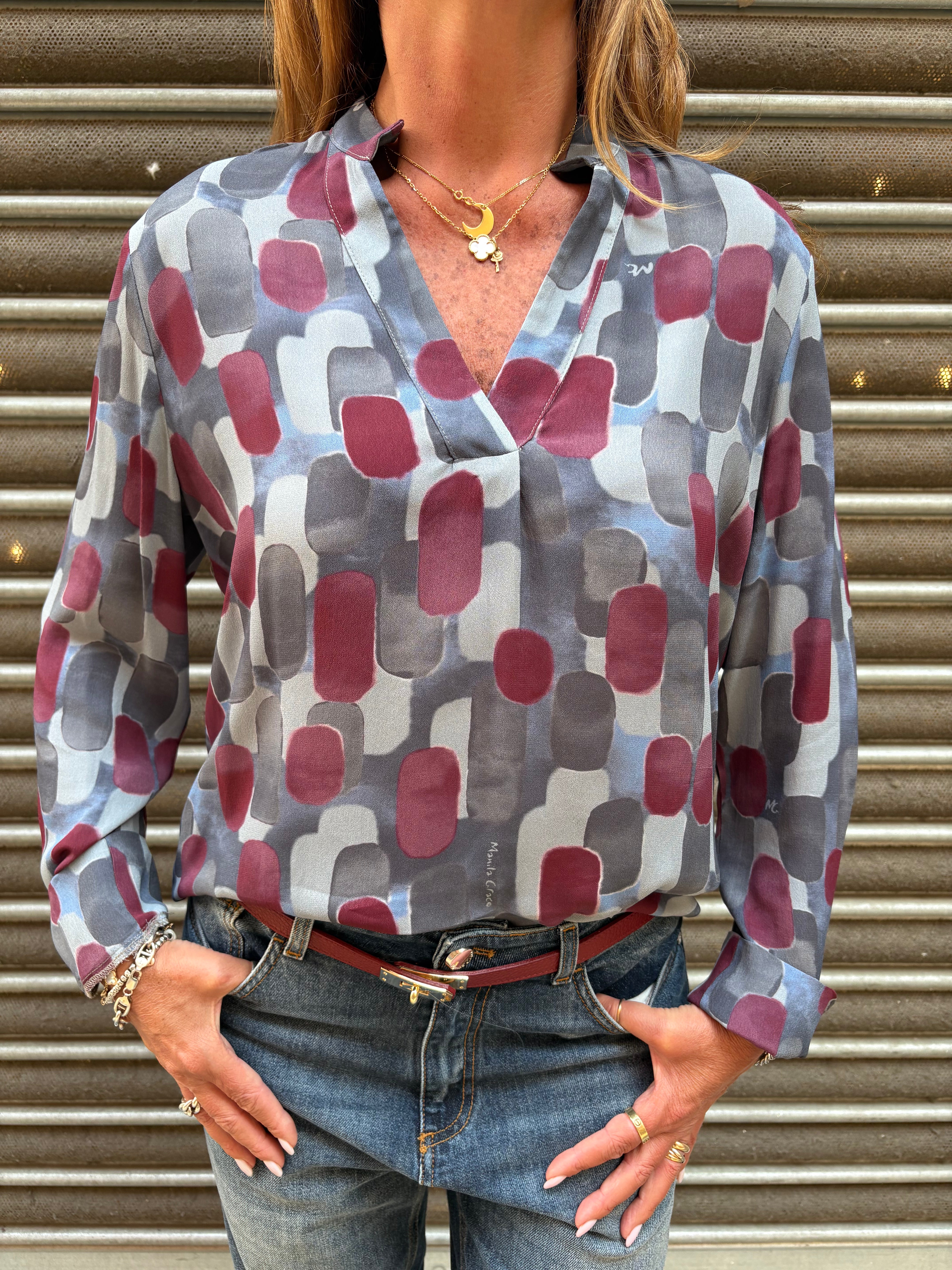 Blusa geometrica Manila Grace