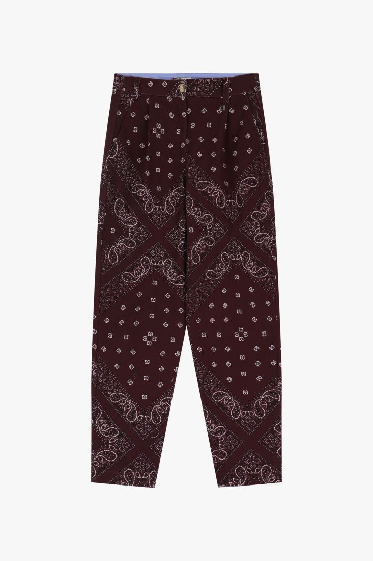 Pantaloni chino stampa foulard Dixie