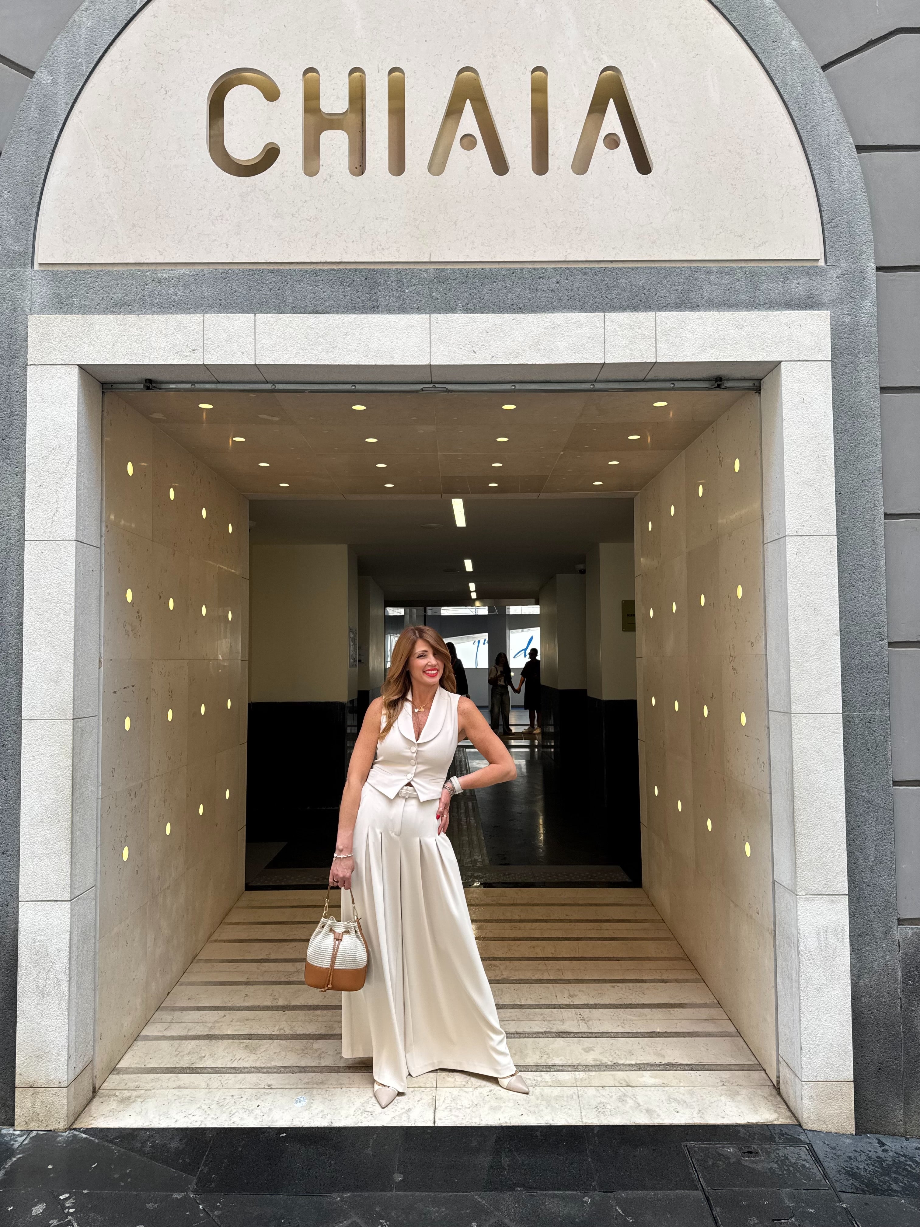 Completo con gilet corto e pantaloni ampi Imperial