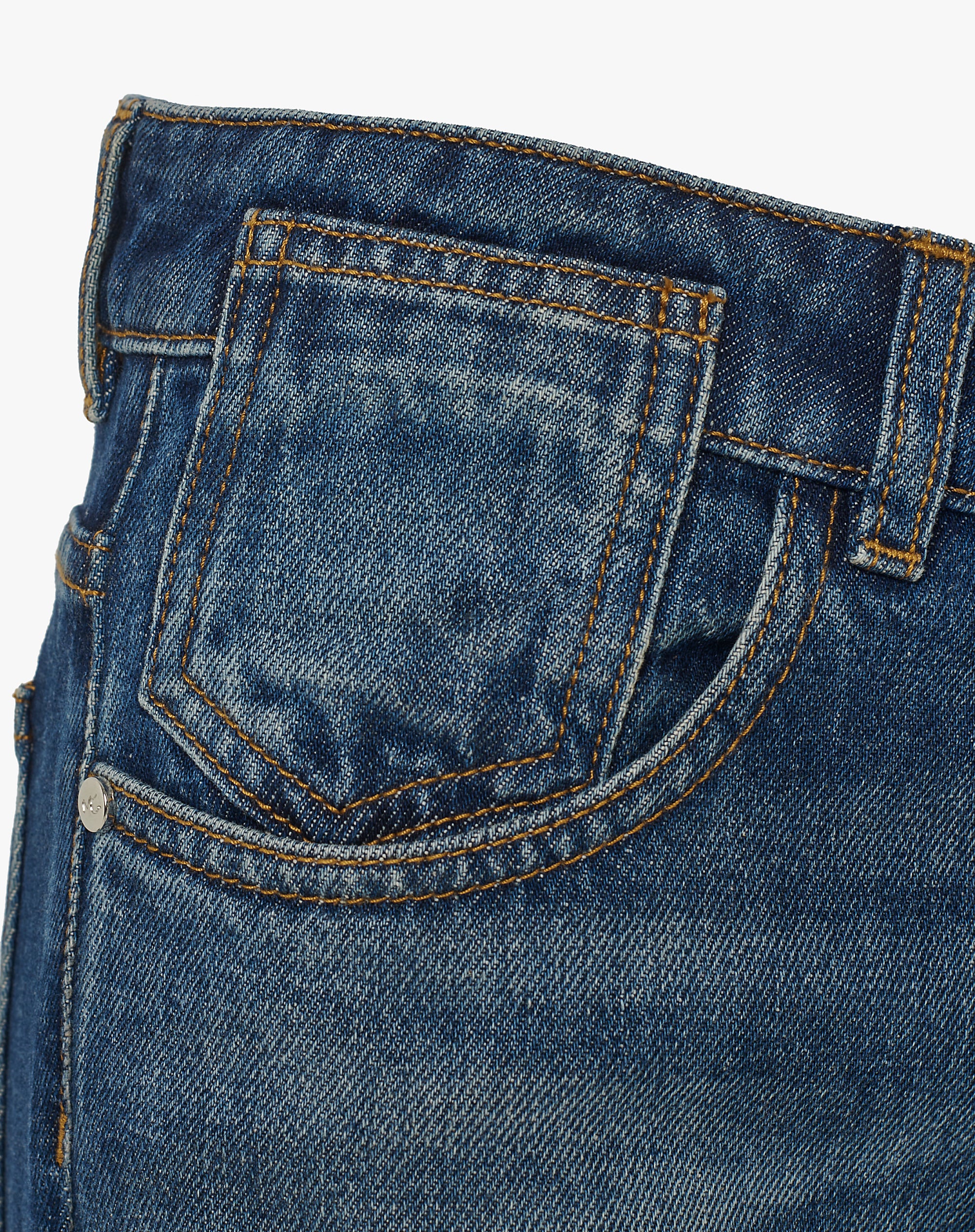 Jeans Straight Fit con Orlo a Taglio Vivo Manila Grace