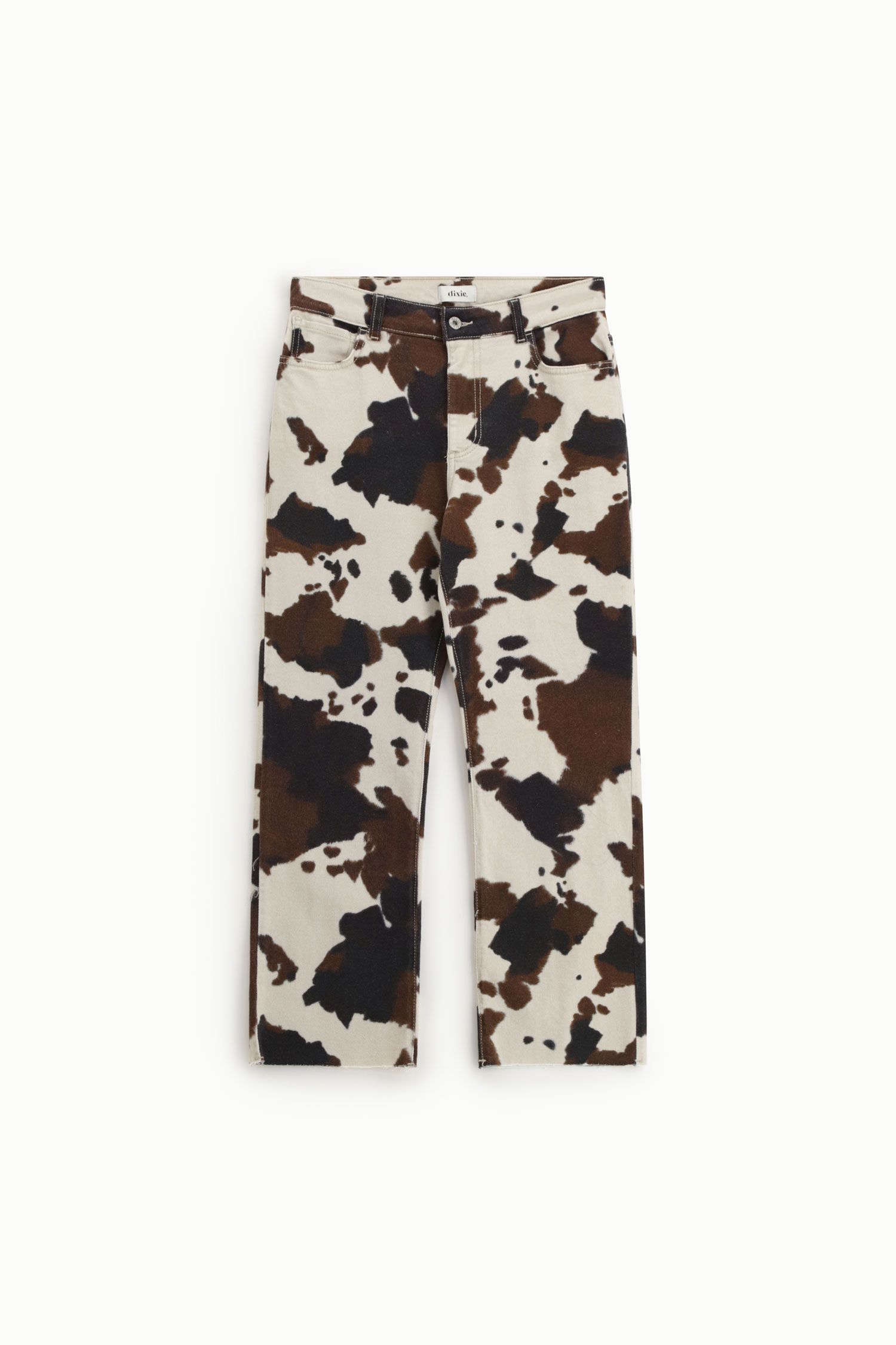 Pantaloni cropped stampa maculata cinque tasche Dixie