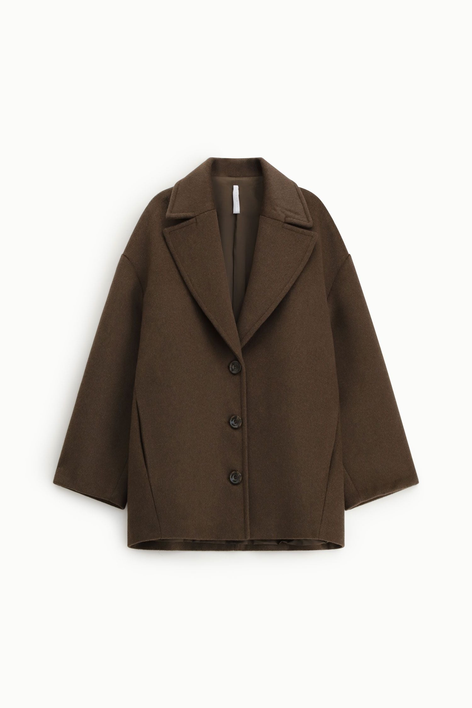 Cappotto over monopetto con ampio revers Imperial