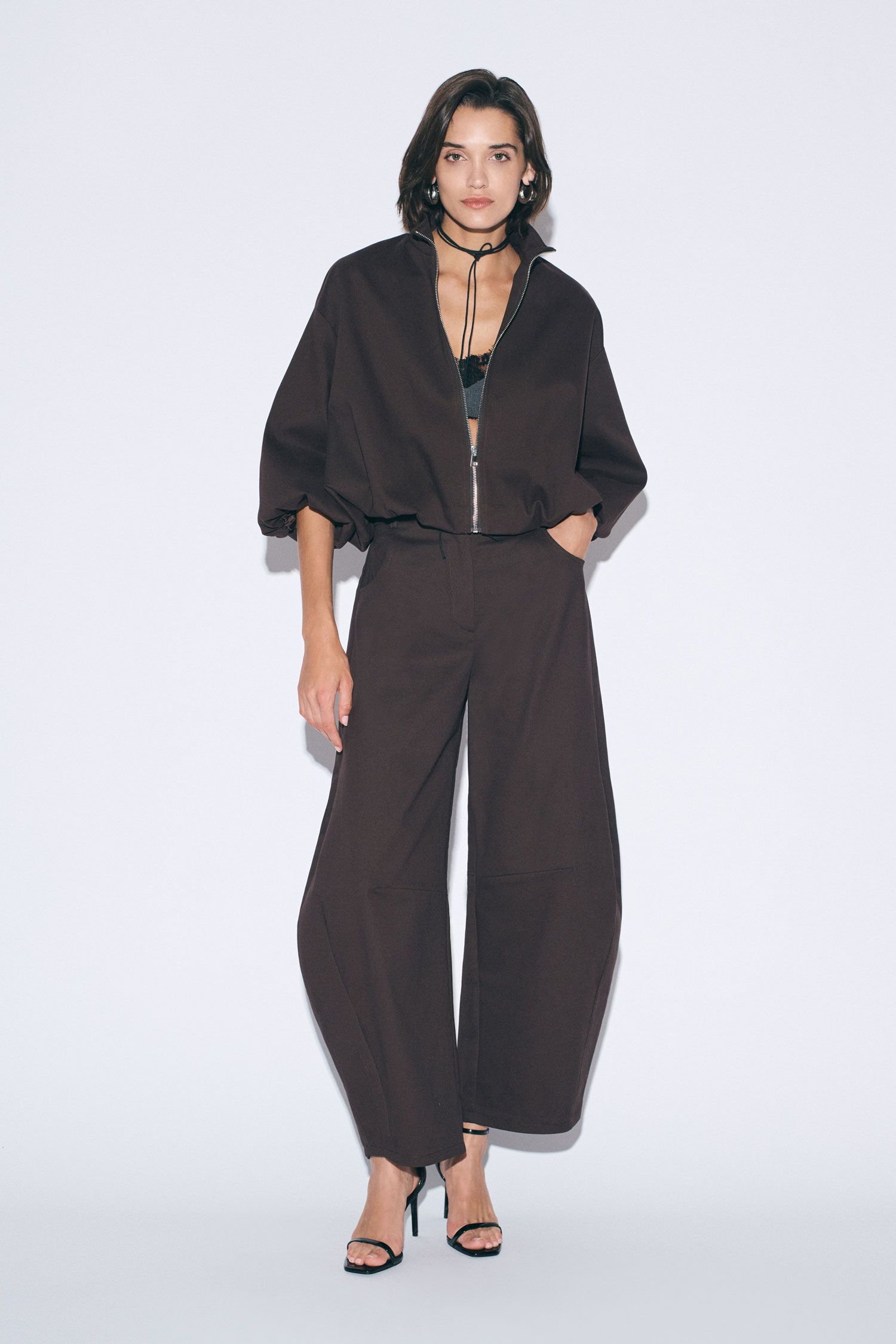 Pantaloni palazzo fit ampio vita alta Imperial