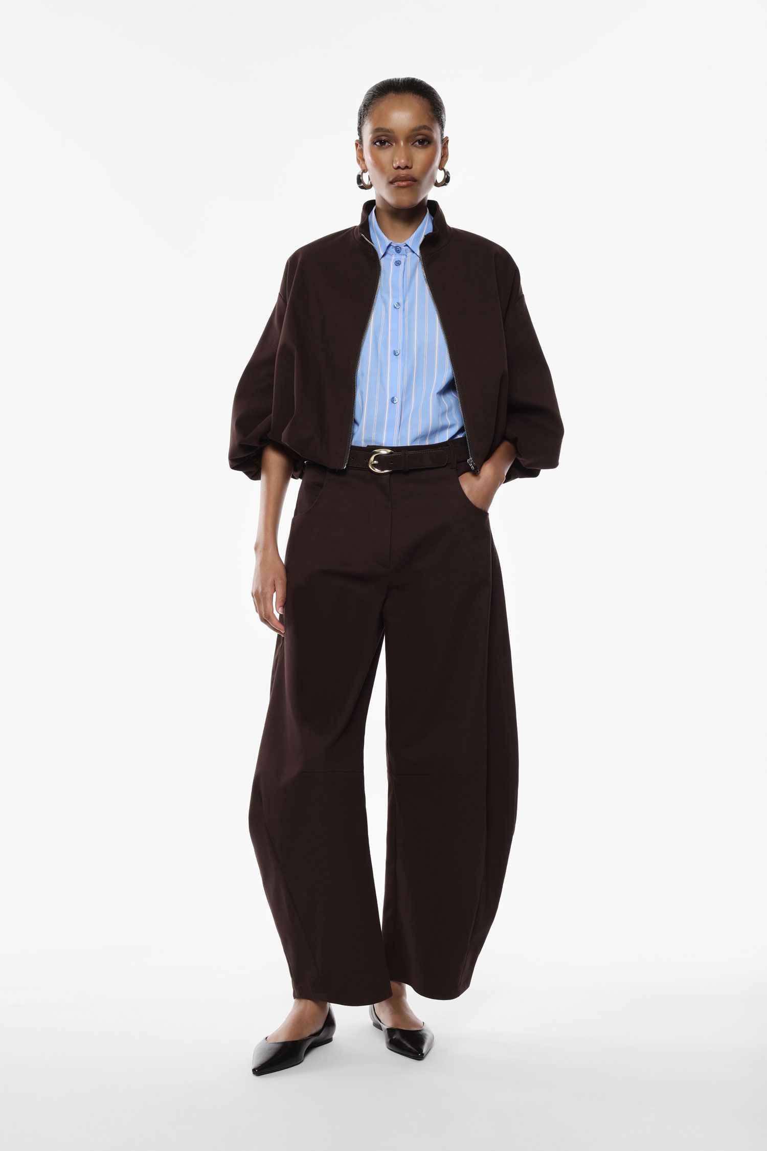 Pantaloni palazzo fit ampio vita alta Imperial