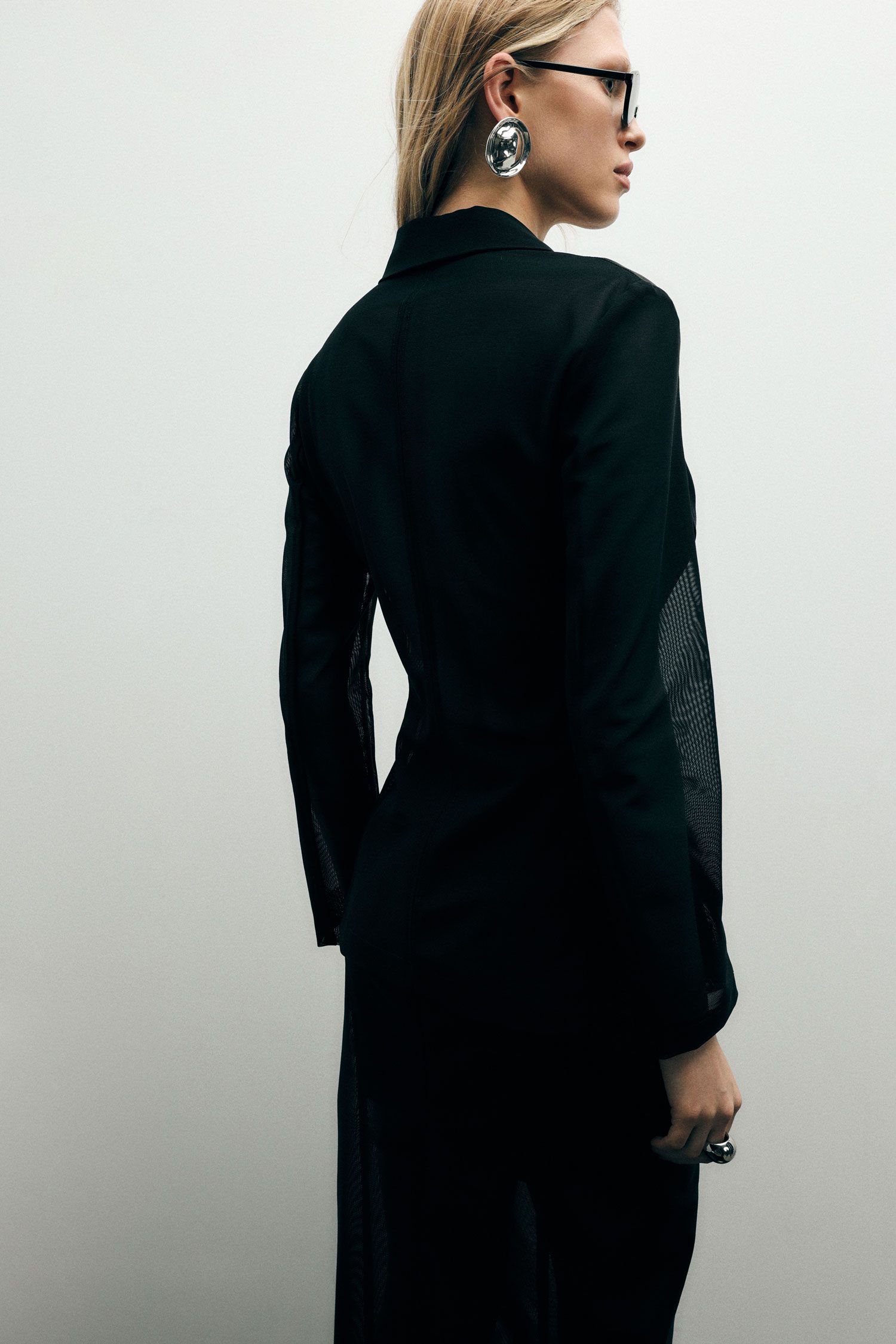 Blazer trasparente regular-fit con chiusura a bottoni Imperial