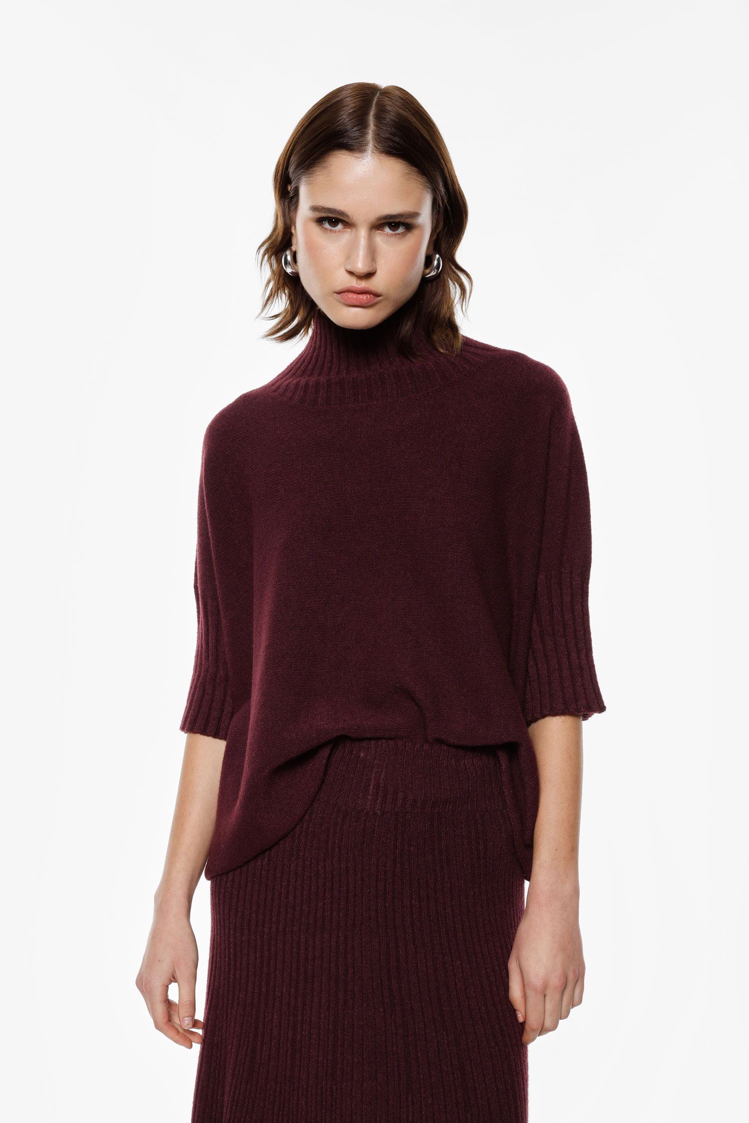 Maglione turtleneck maniche a mezzo braccio Imperial