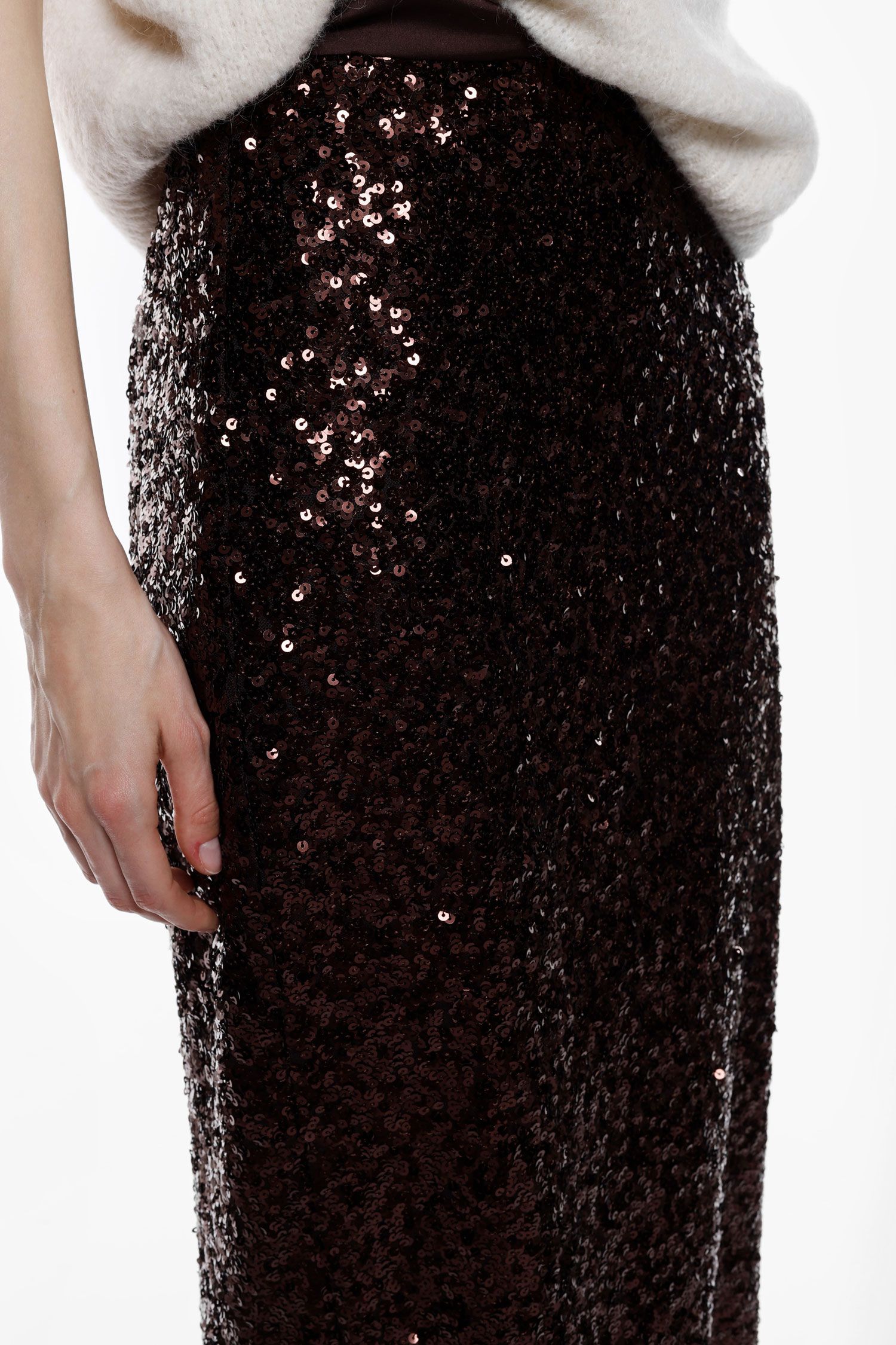 Gonna midi a vita alta con paillettes Imperial