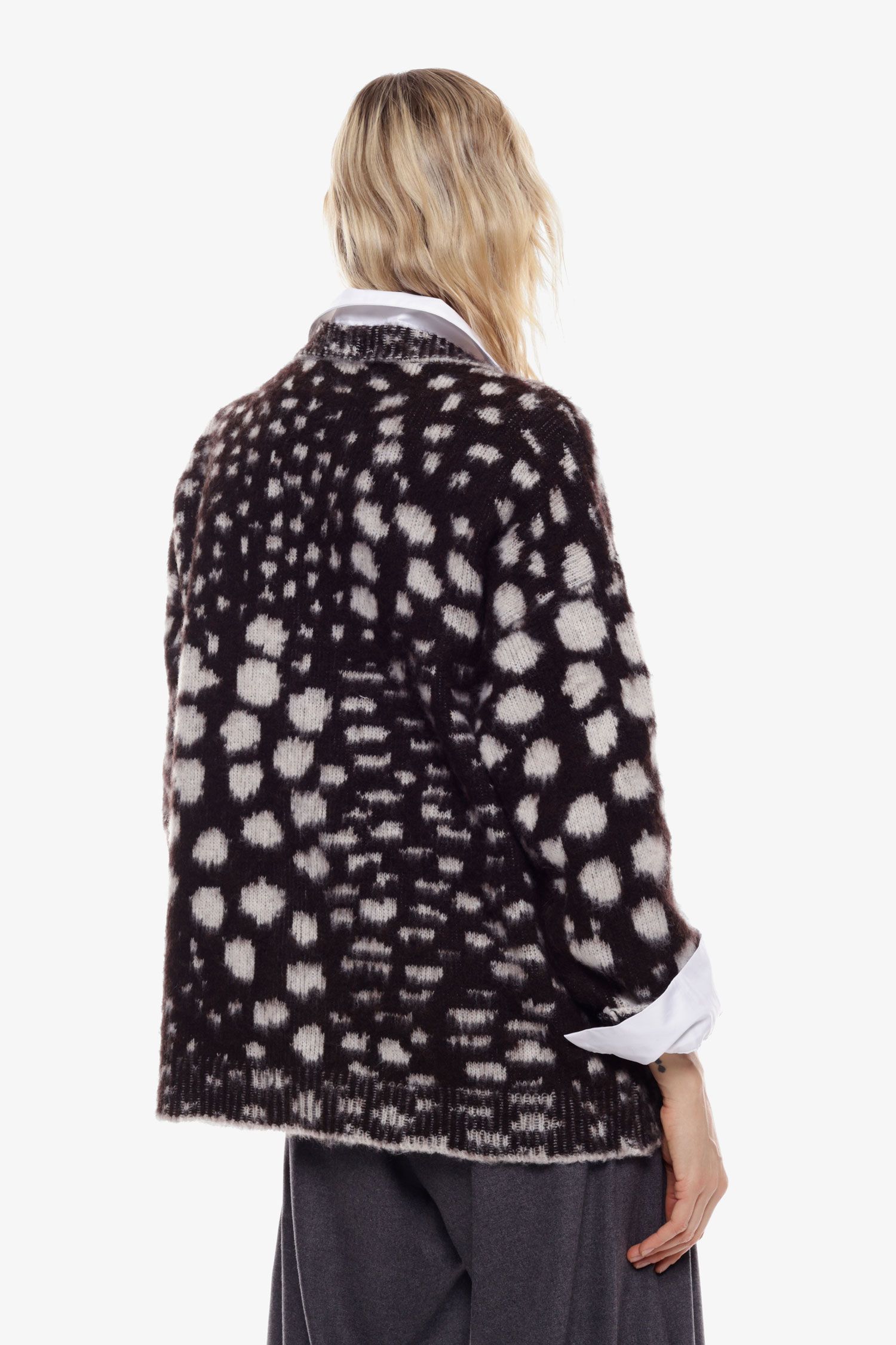 Cardigan stampato a maniche lunghe con scollo a v Imperial