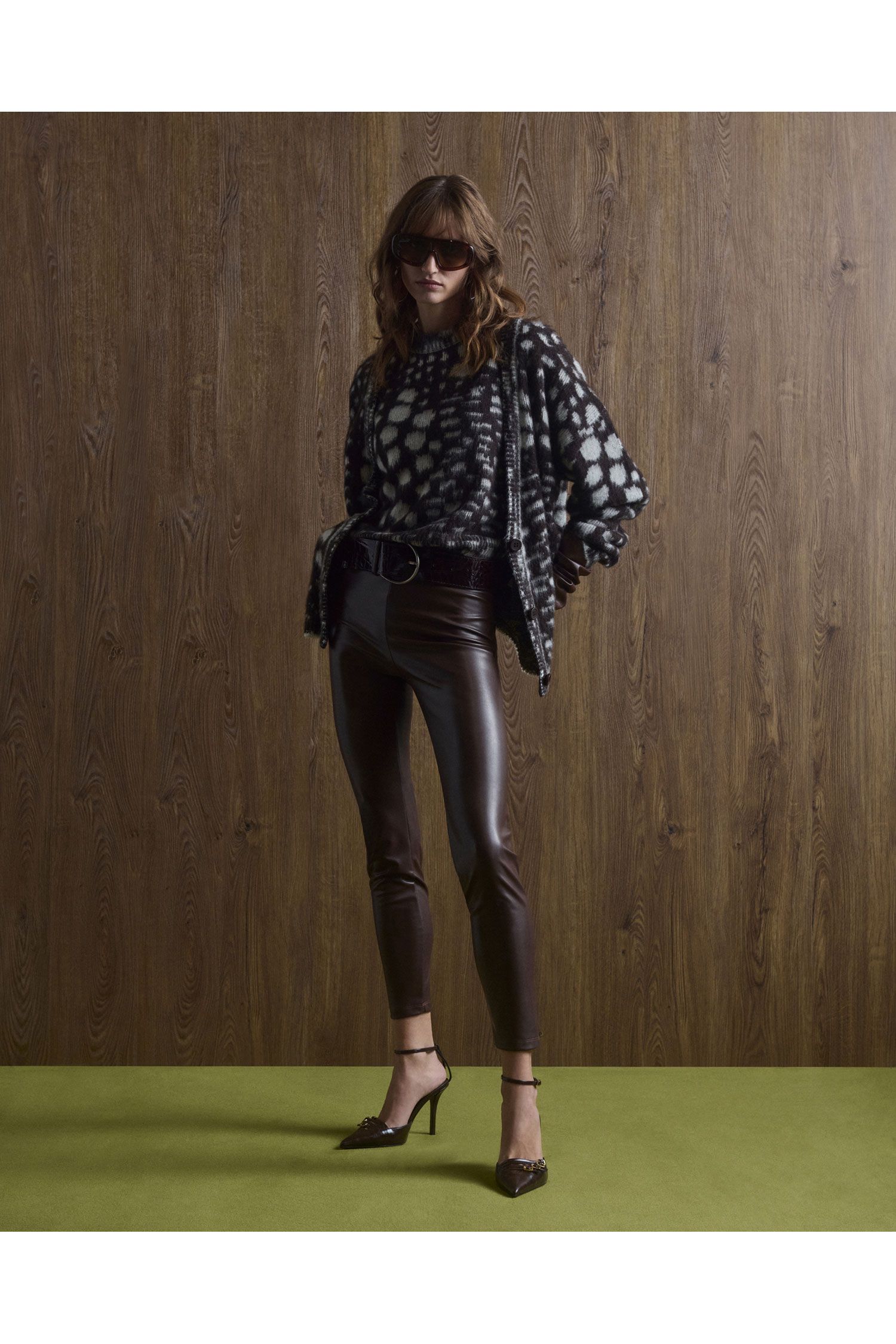 Cardigan stampato a maniche lunghe con scollo a v Imperial