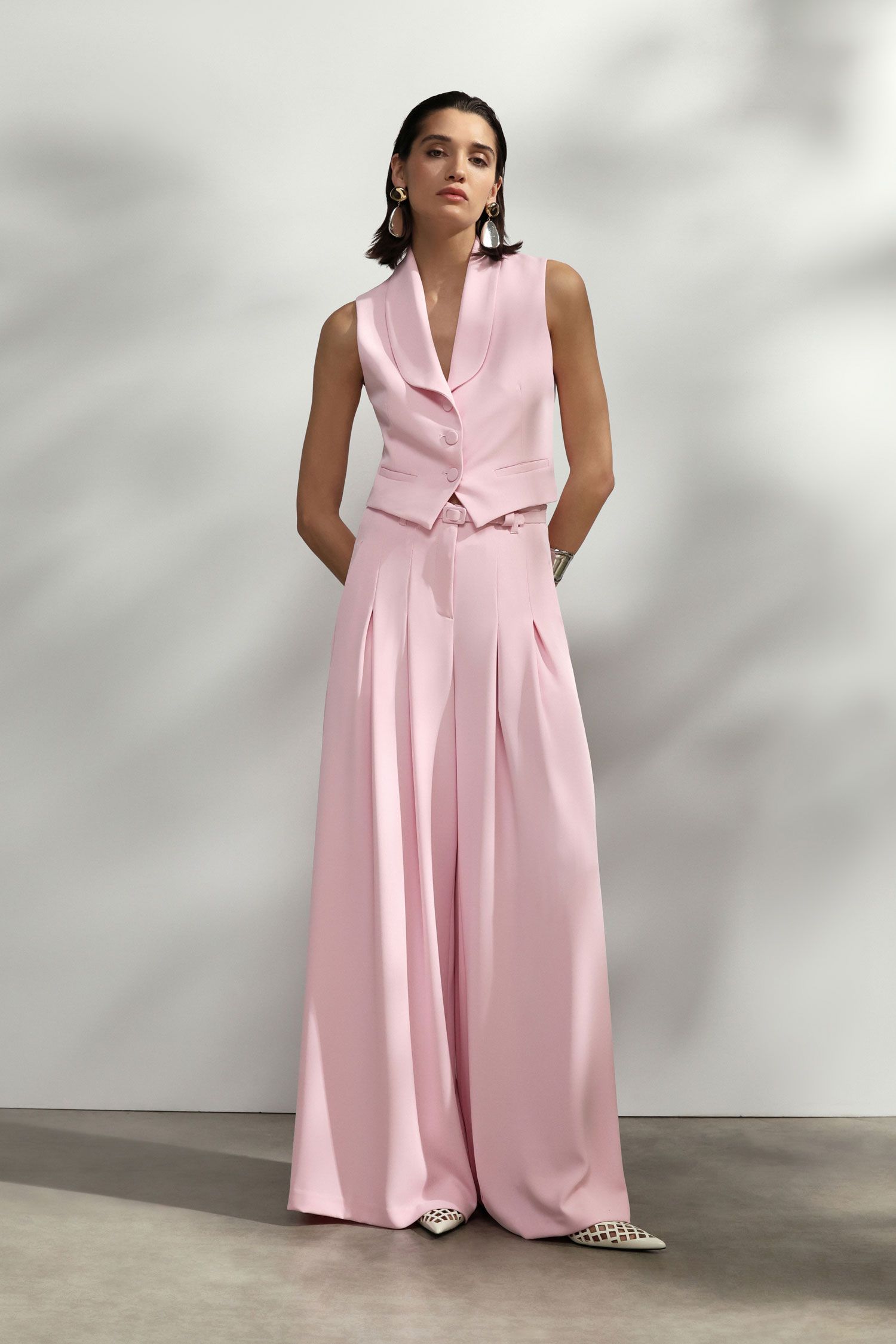 Completo con gilet corto e pantaloni ampi Imperial