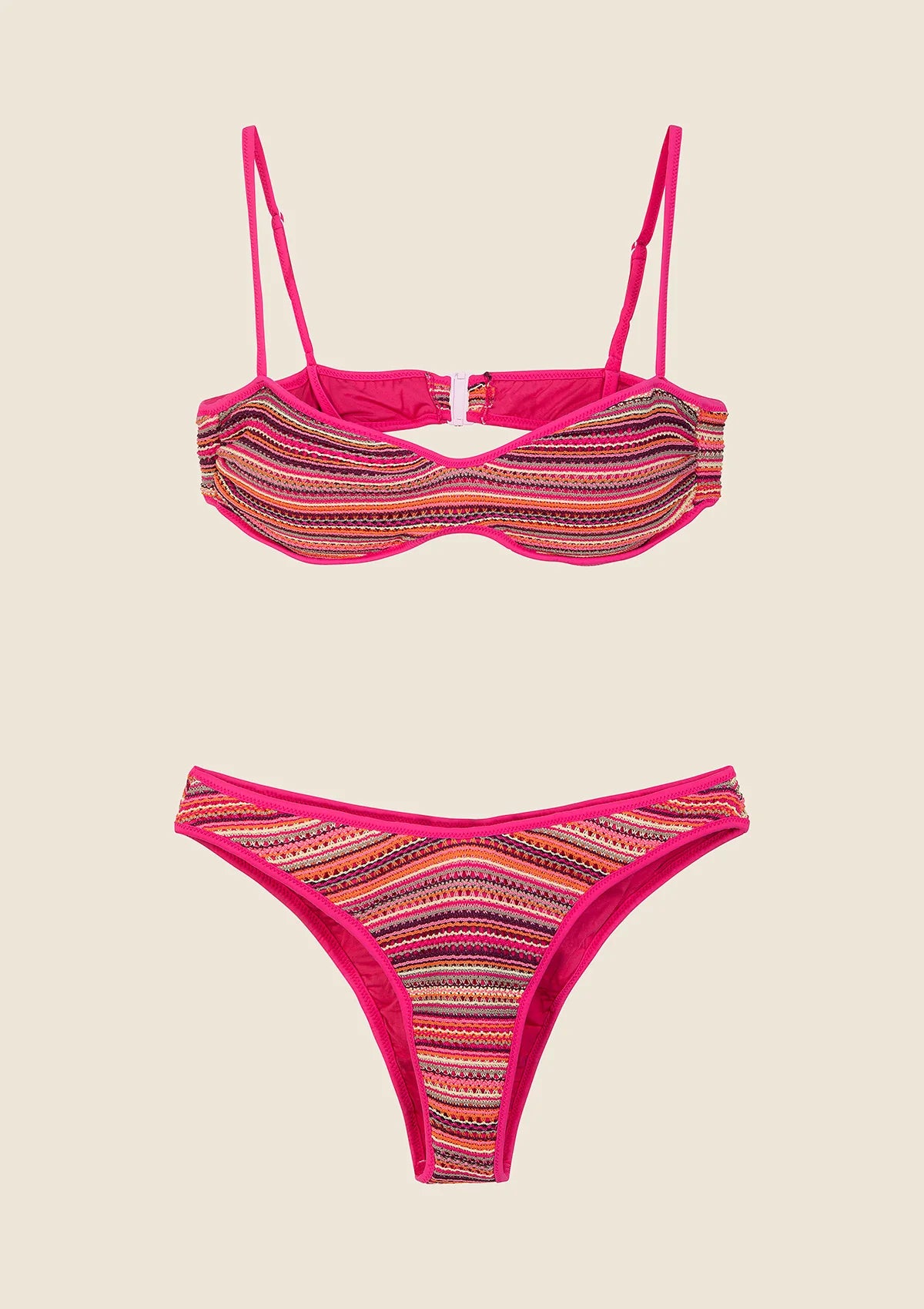 Bikini fascia con slip americano fisso fantasia Me Fui