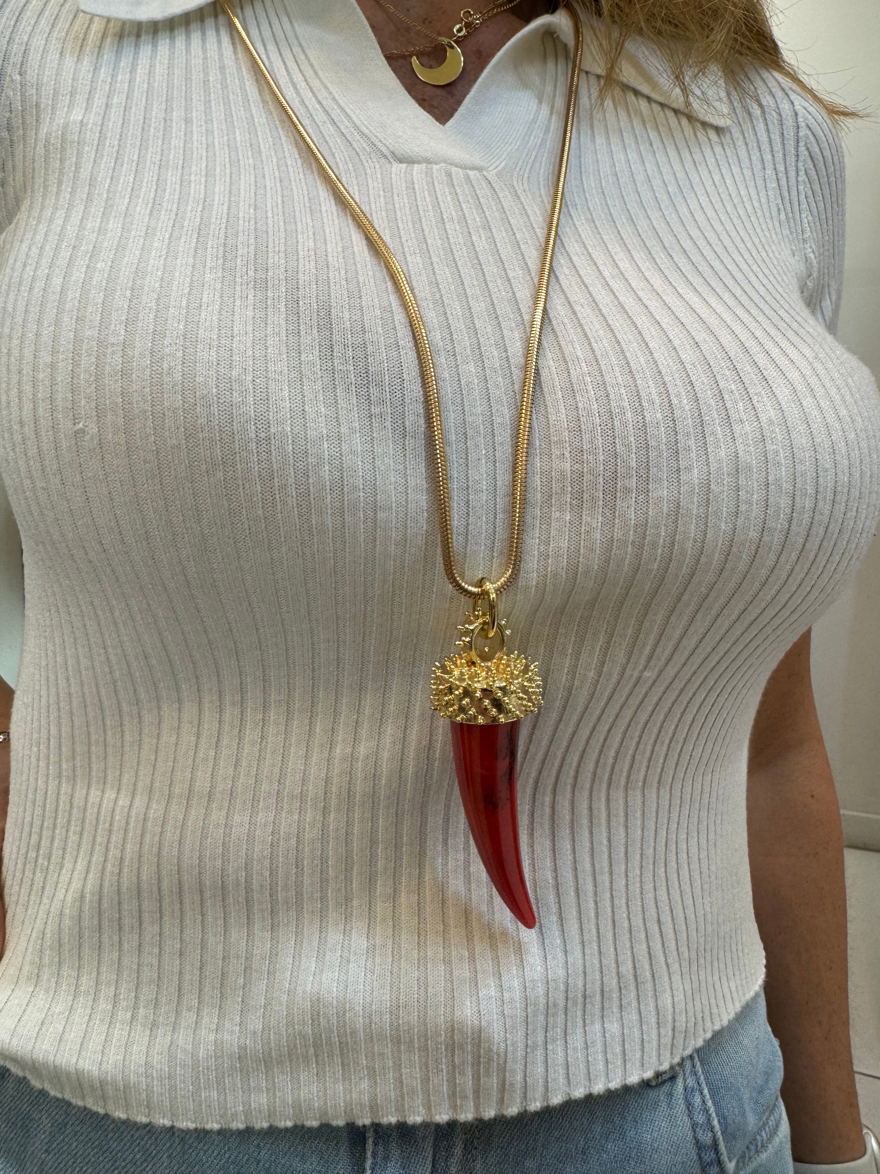 Collana con corno Emisphere