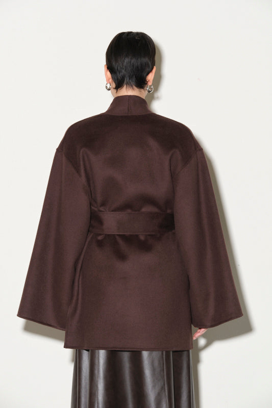 Cappotto Kimono in Lana con Cintura Kaos Donna