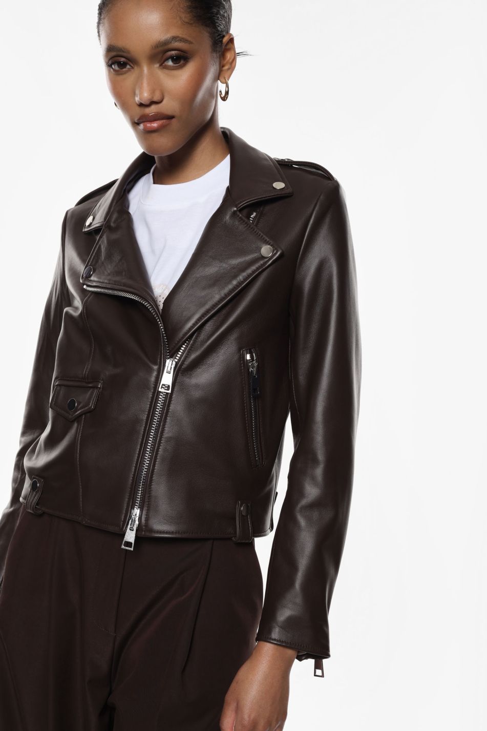 Giacca biker corta con zip e tasche Imperial