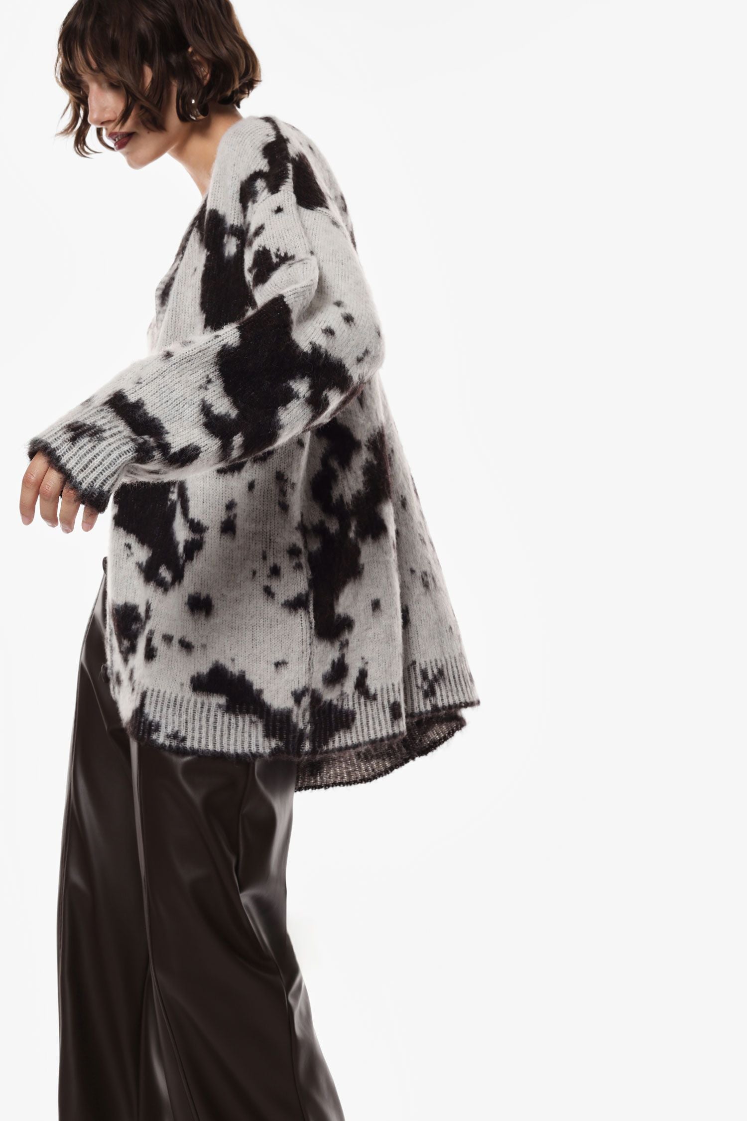 Cardigan in maglia con stampa Imperial