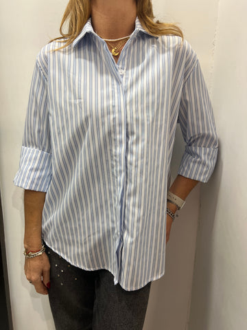 Camicia modello over fantasia rigata Emisphere