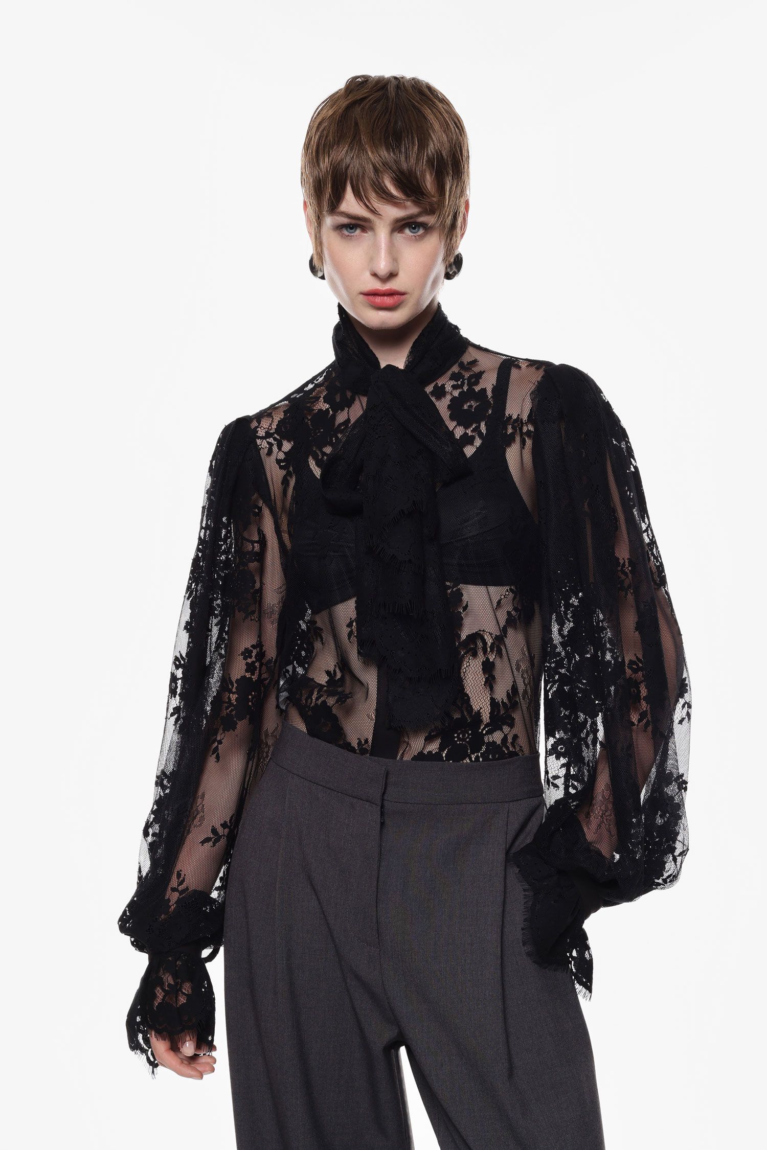 Camicia in pizzo maniche lunghe Imperial