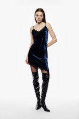 Abito corto con spalline e bordo in pizzo Imperial