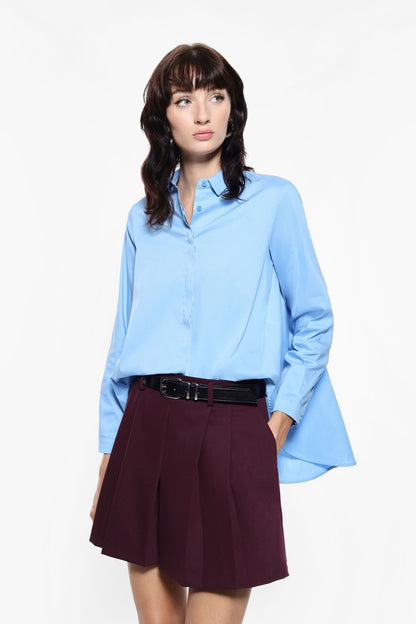 Camicia con collo classico e orlo asimmetrico Imperial