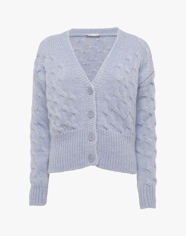 Cardigan treccia in misto mohair Manila Grace