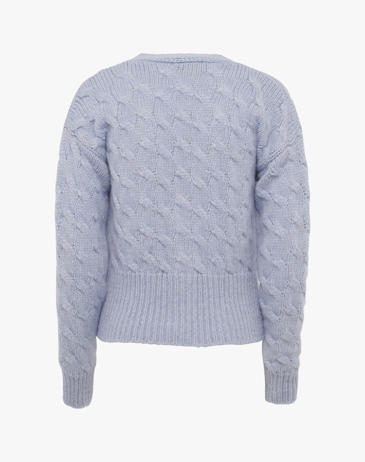 Cardigan treccia in misto mohair Manila Grace