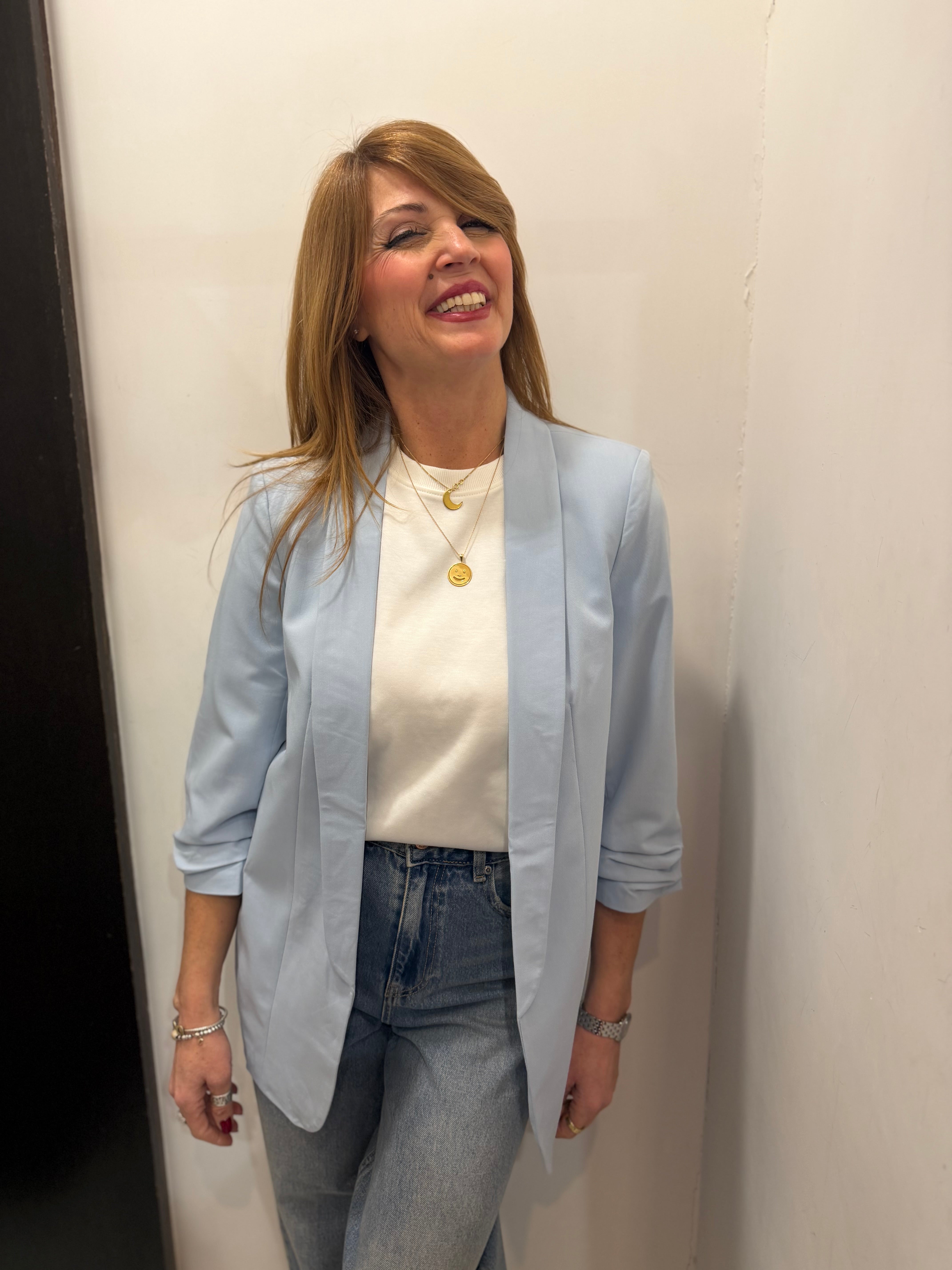 Blazer con manica arricciata Pieces