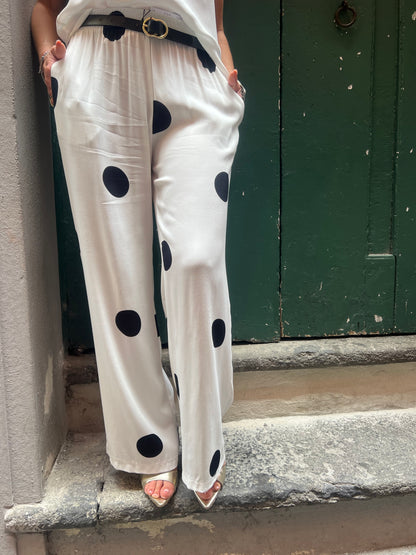 Pantalone elasticato a pois Imperial