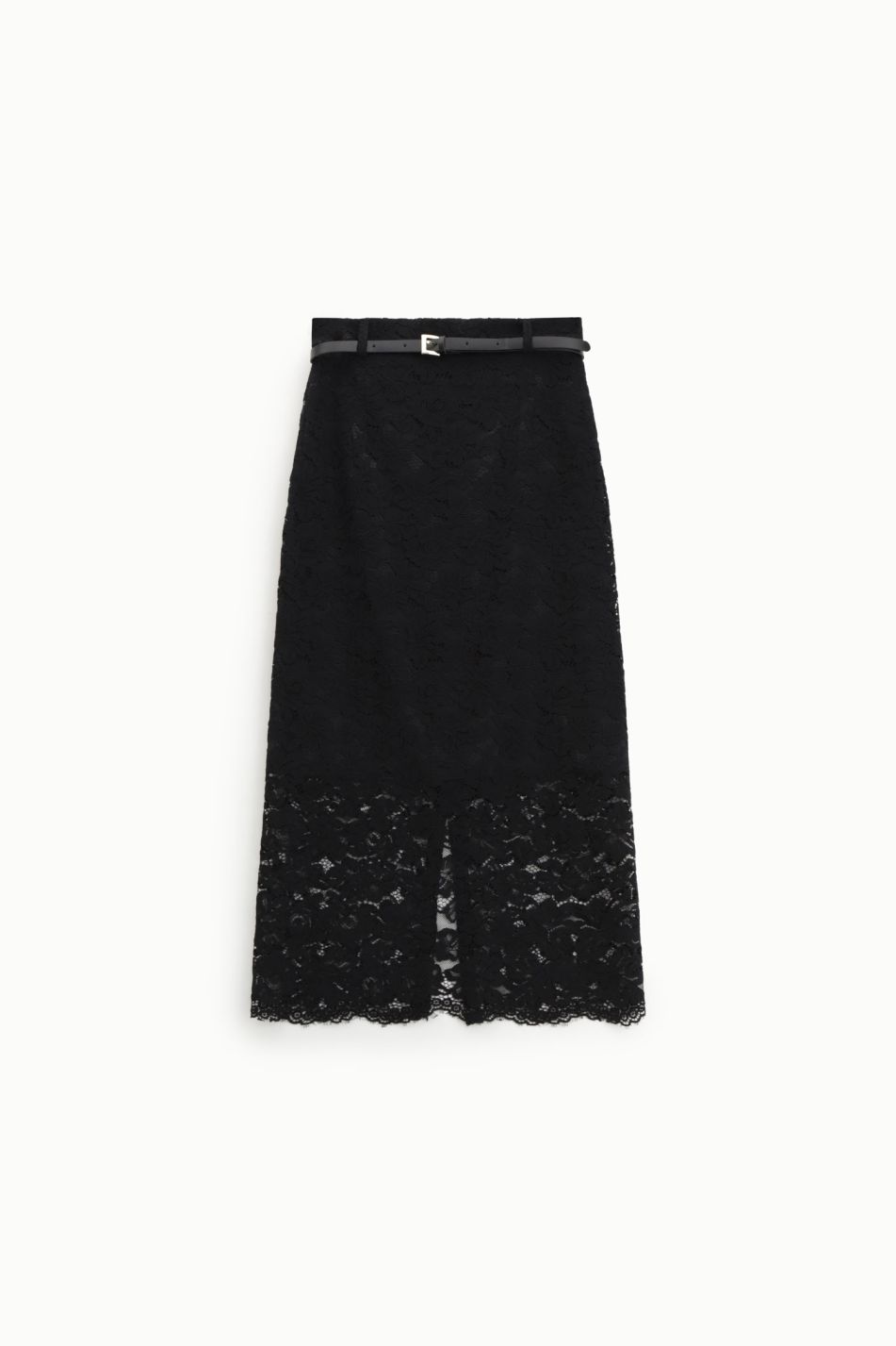 Gonna lunga in pizzo con spacco e cintura Imperial