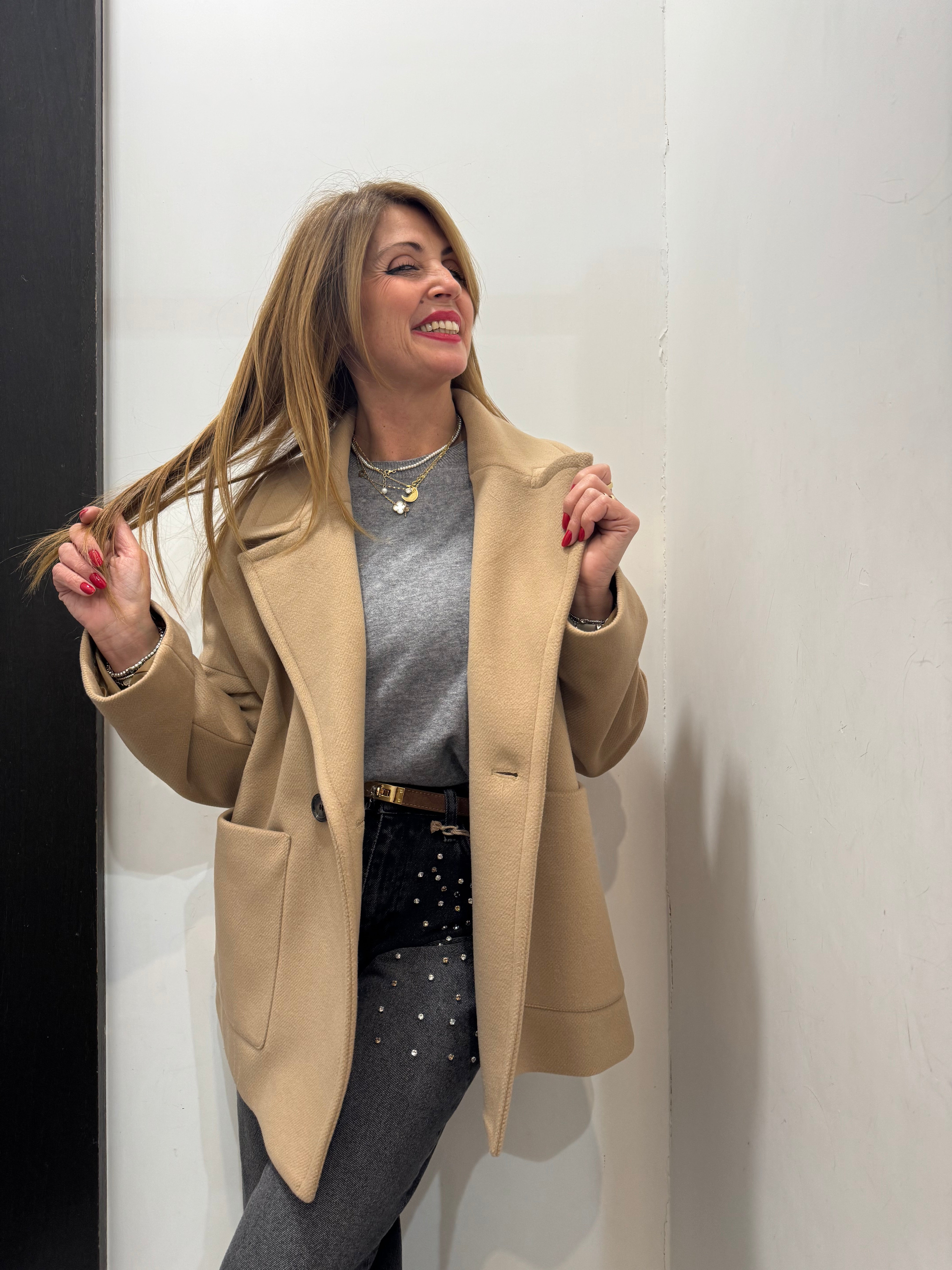 Cappotto corto doppiopetto Please