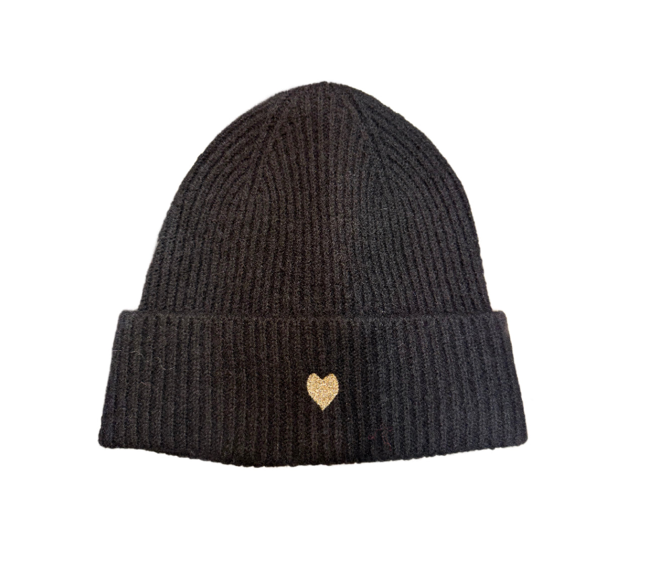 Cappello a coste con dettaglio cuore oro Pieces