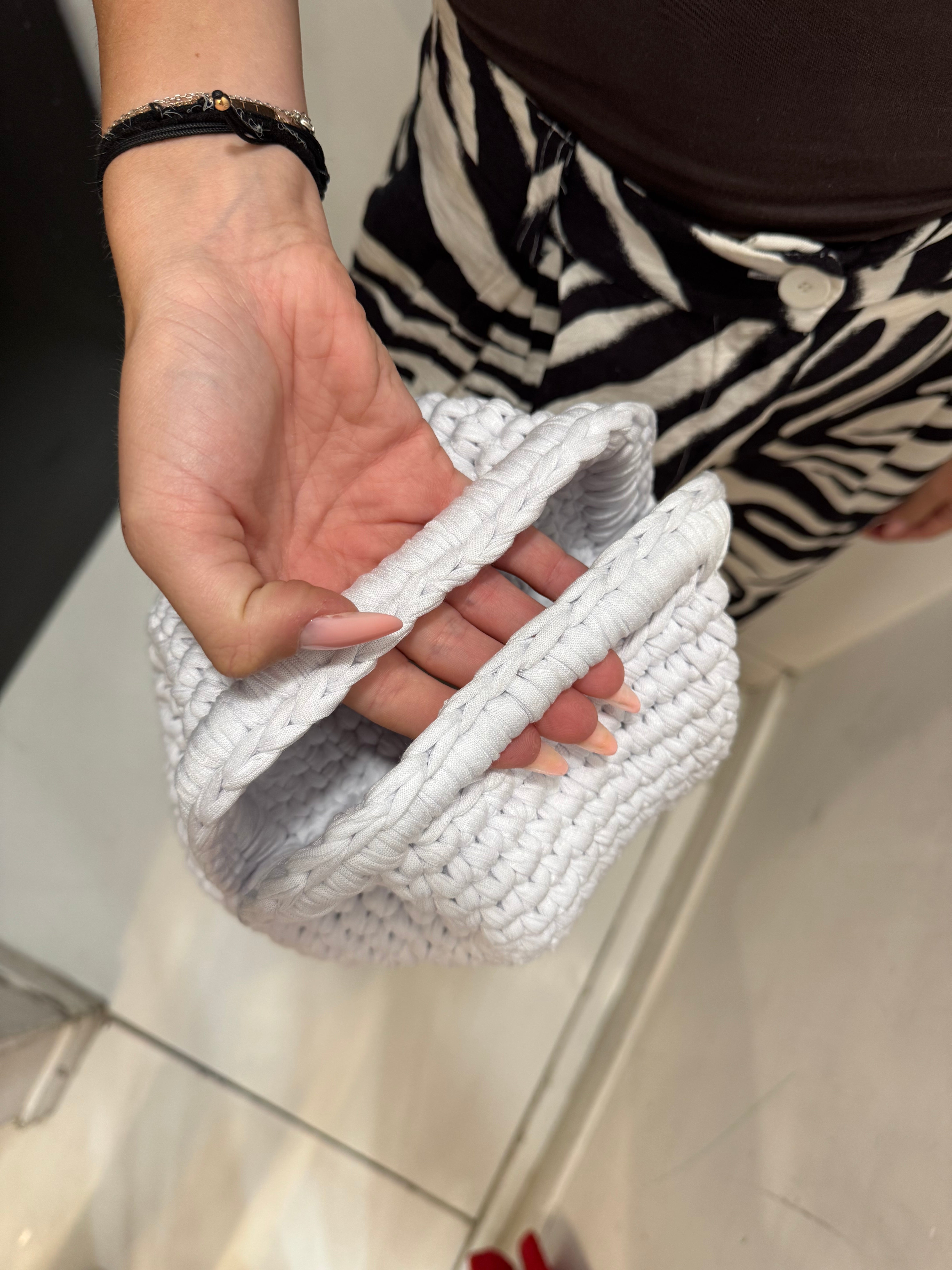 Clutch perla bianca Emisphere