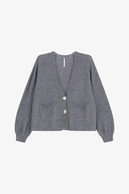 Cardigan con collo a v e bottoni Imperial