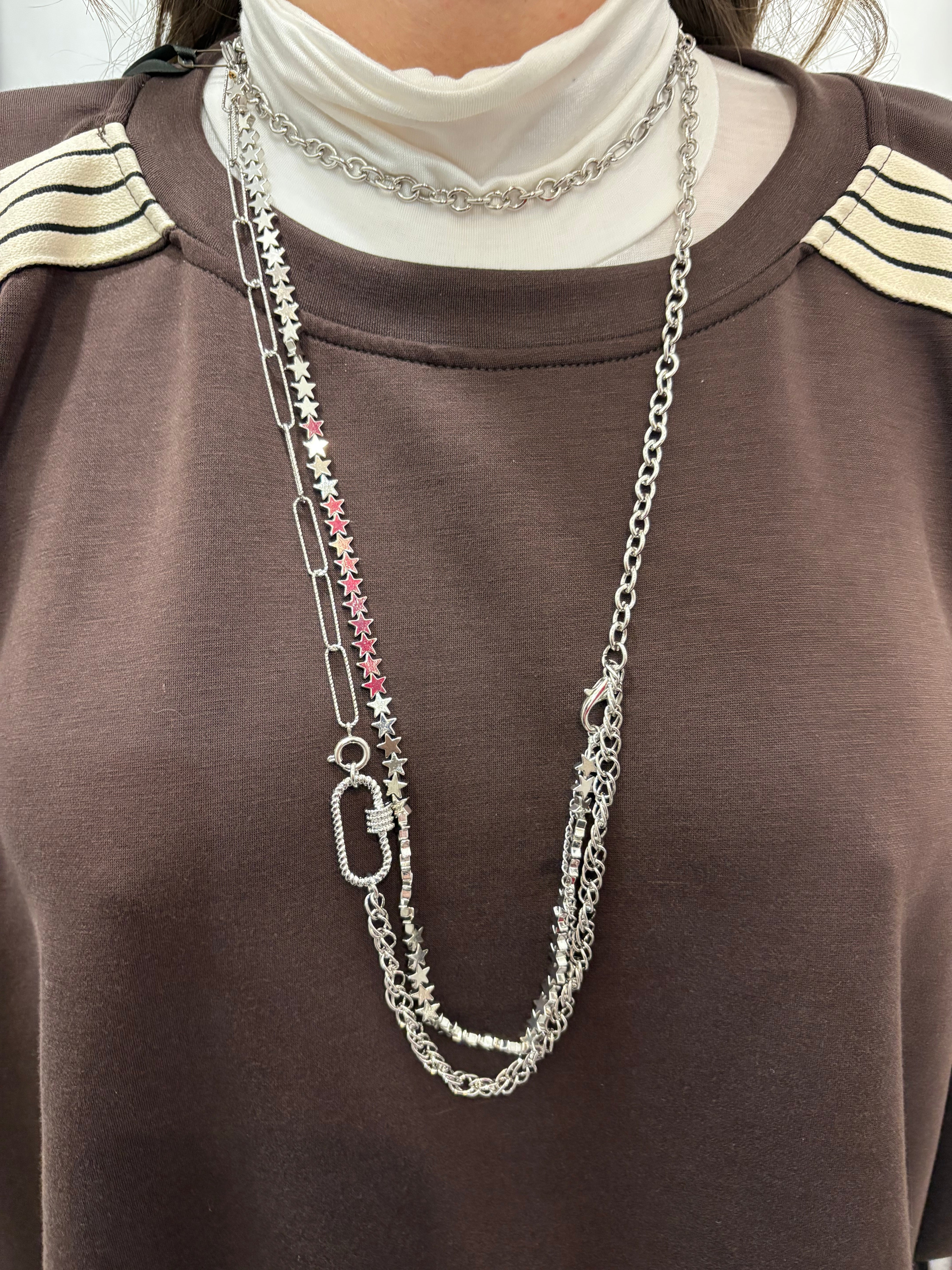 Collana multistrato con stelline Emisphere