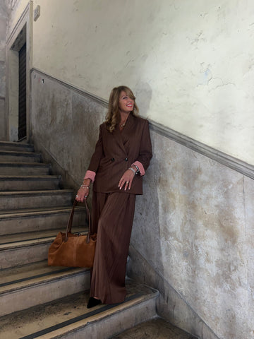 Giacca doppio petto con spacco sul dietro Hanita